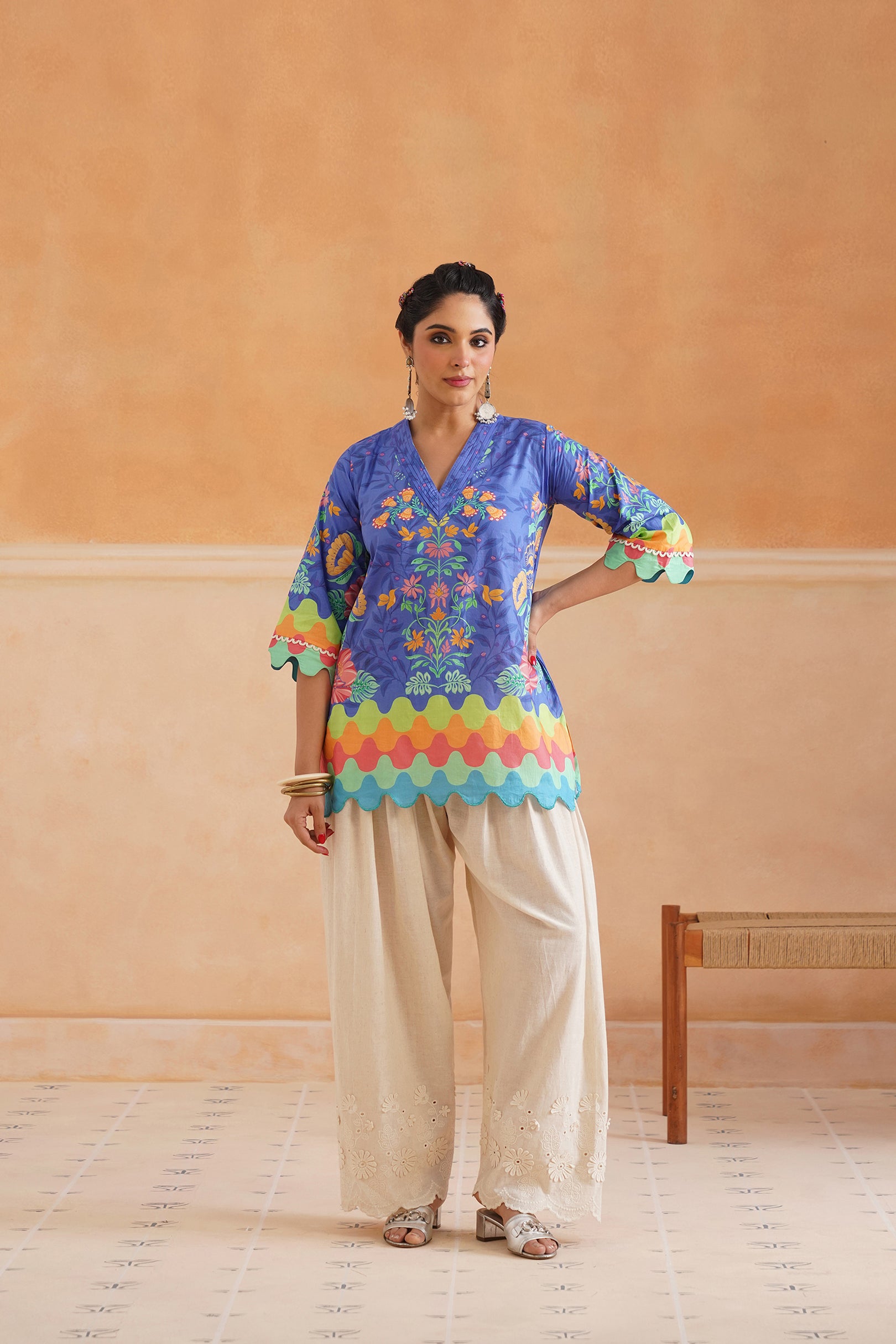 Nirvi Cotton Printed Matching Set - Neetika Chopra