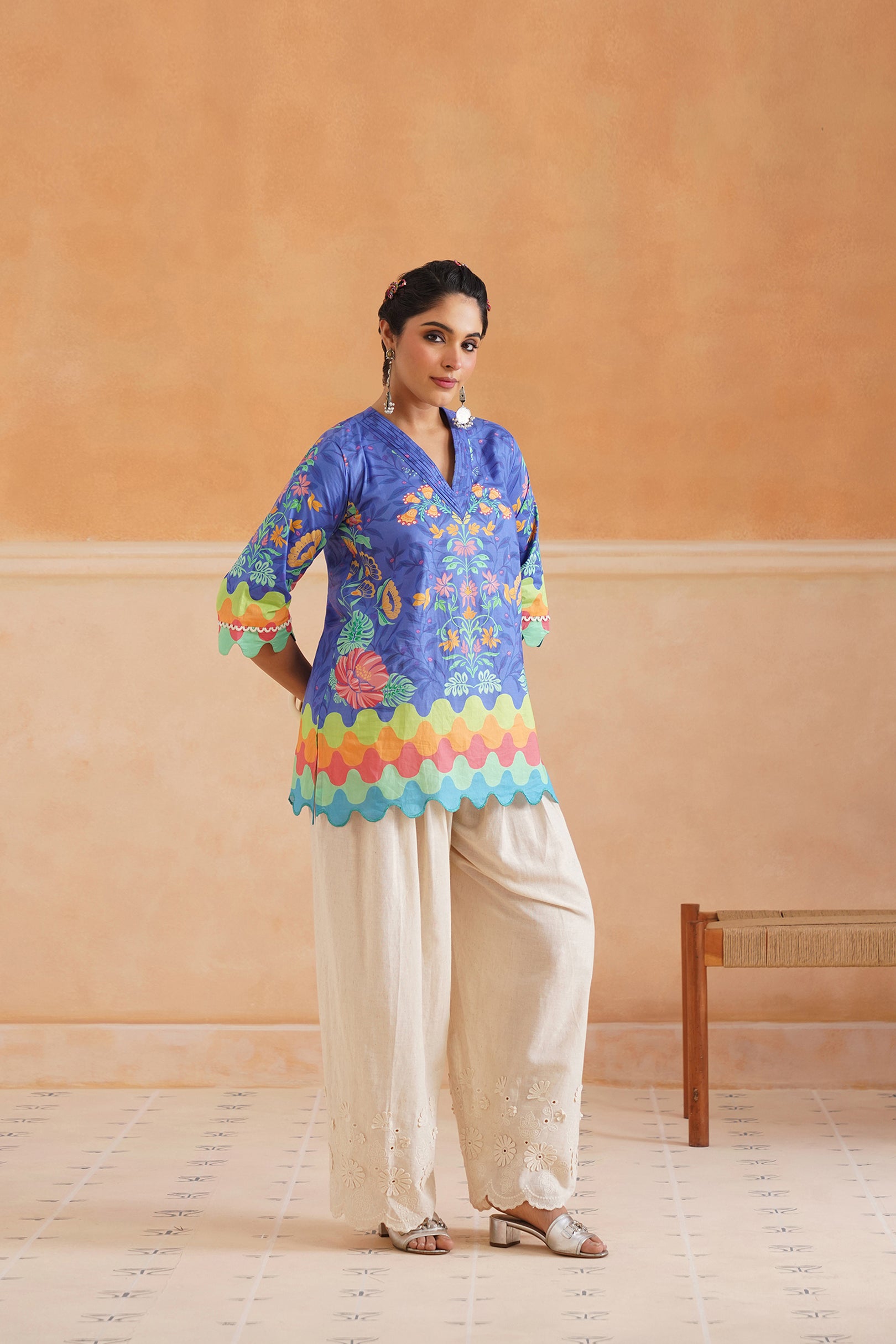 Nirvi Cotton Printed Matching Set - Neetika Chopra