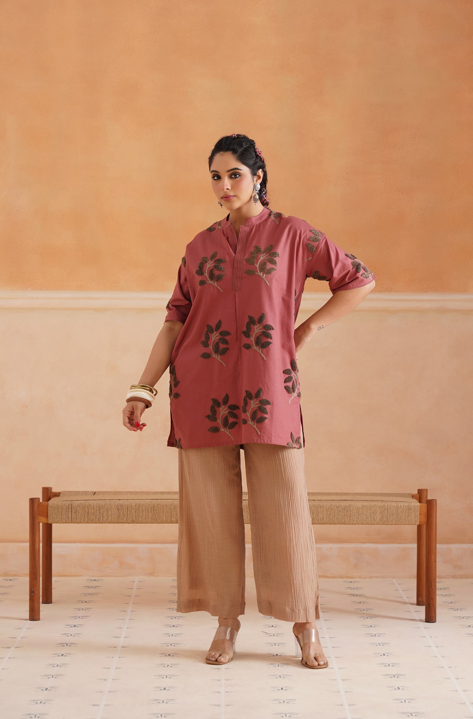 Charvi Cotton Embroidered Matching Set - Neetika Chopra