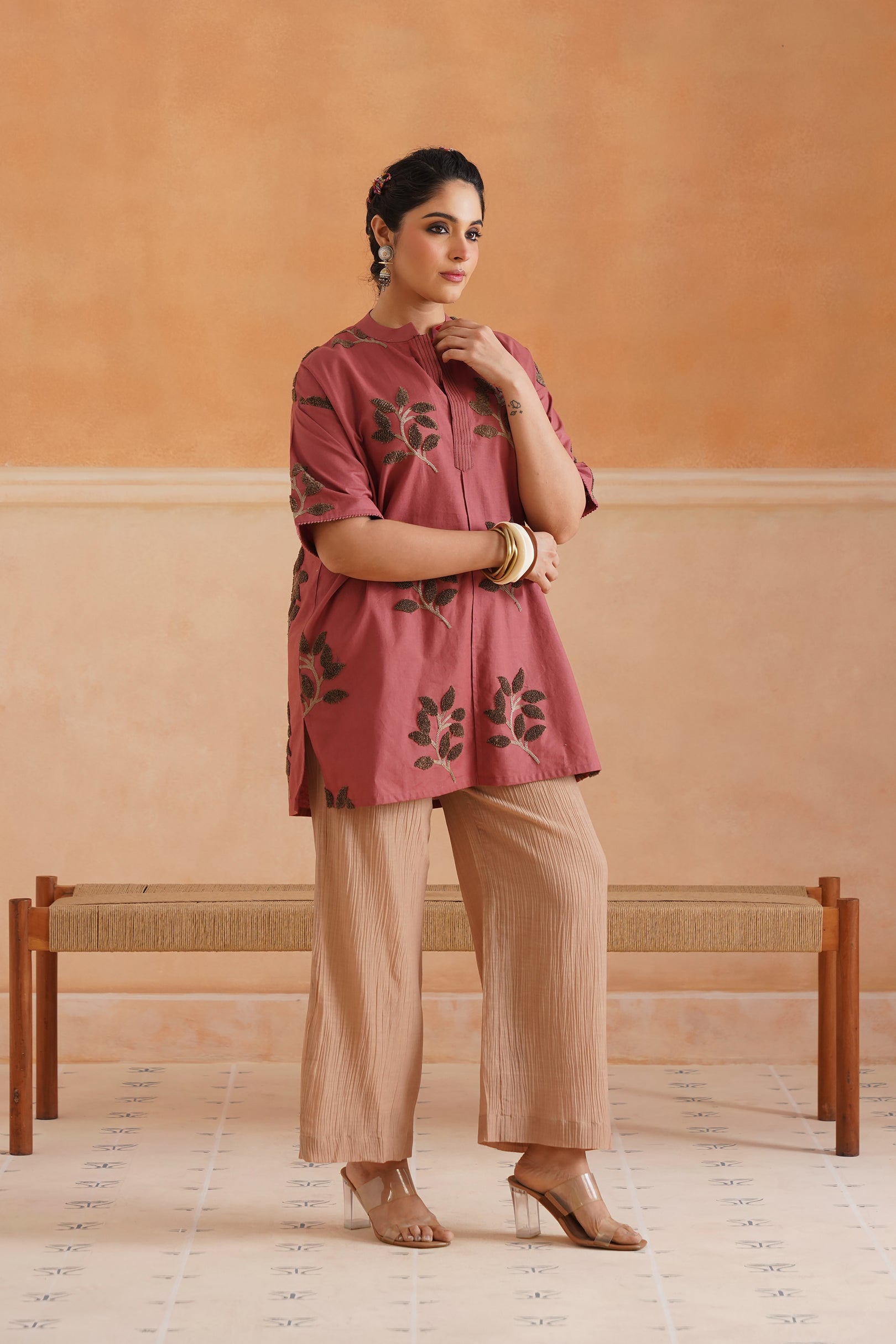 Charvi Cotton Embroidered Matching Set - Neetika Chopra