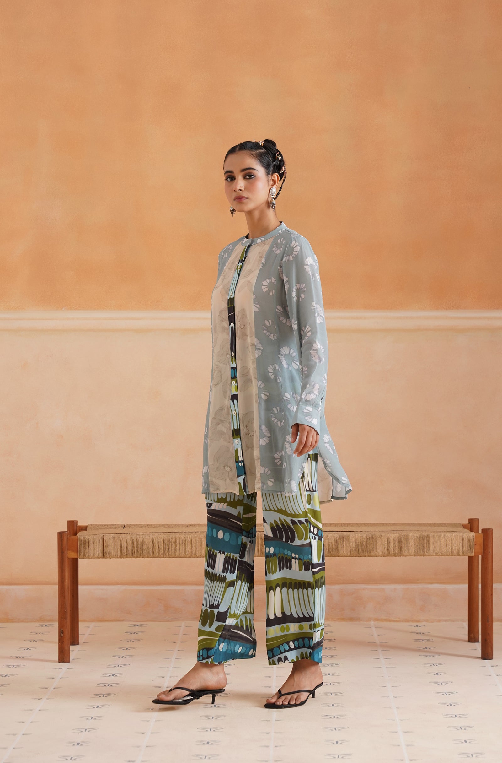 Evara Printed Crepe Matching Set - Neetika Chopra