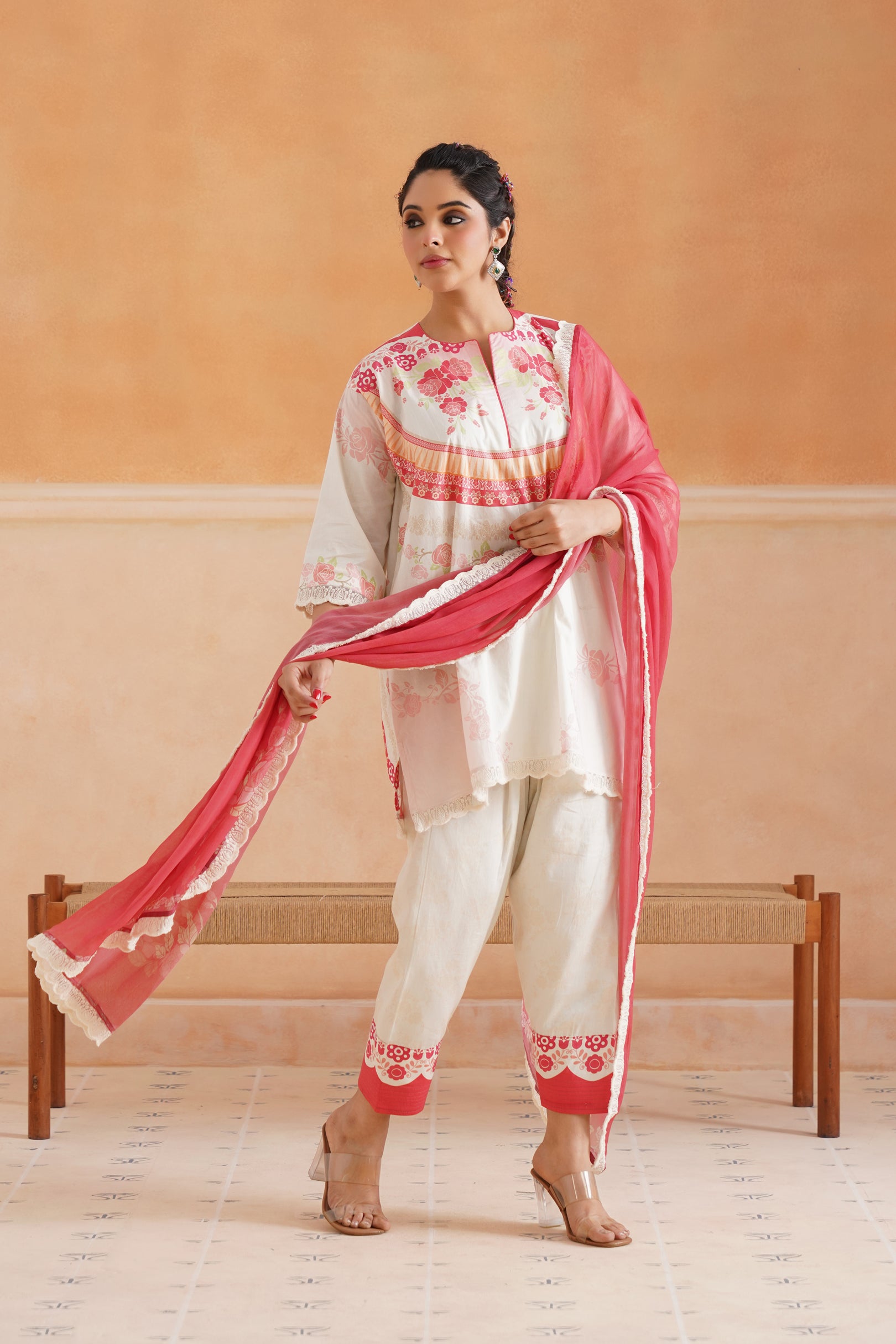 Gulnaar Cotton Printed Suit Set - Neetika Chopra