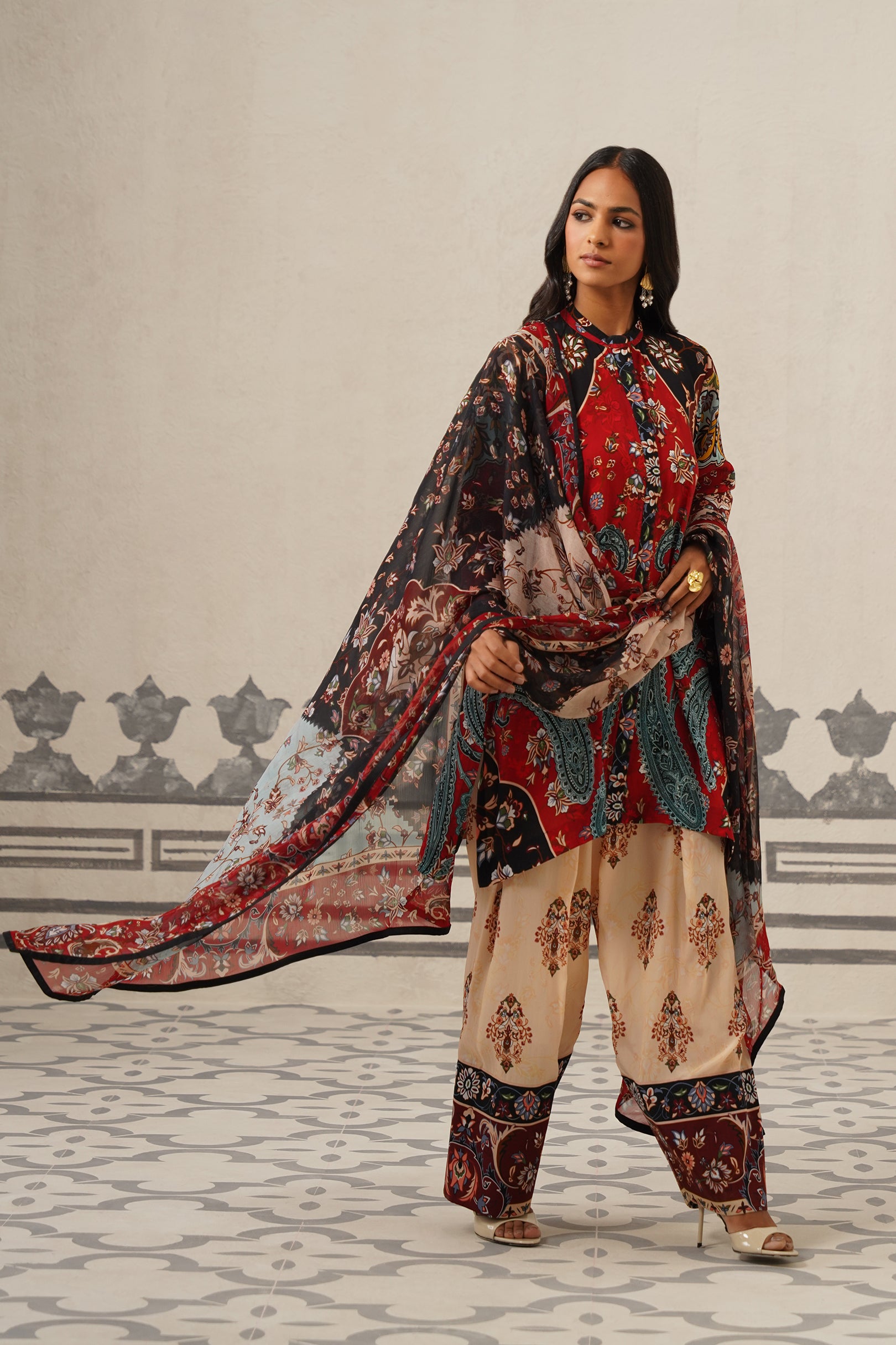 Gauri Crepe Printed Suit Set