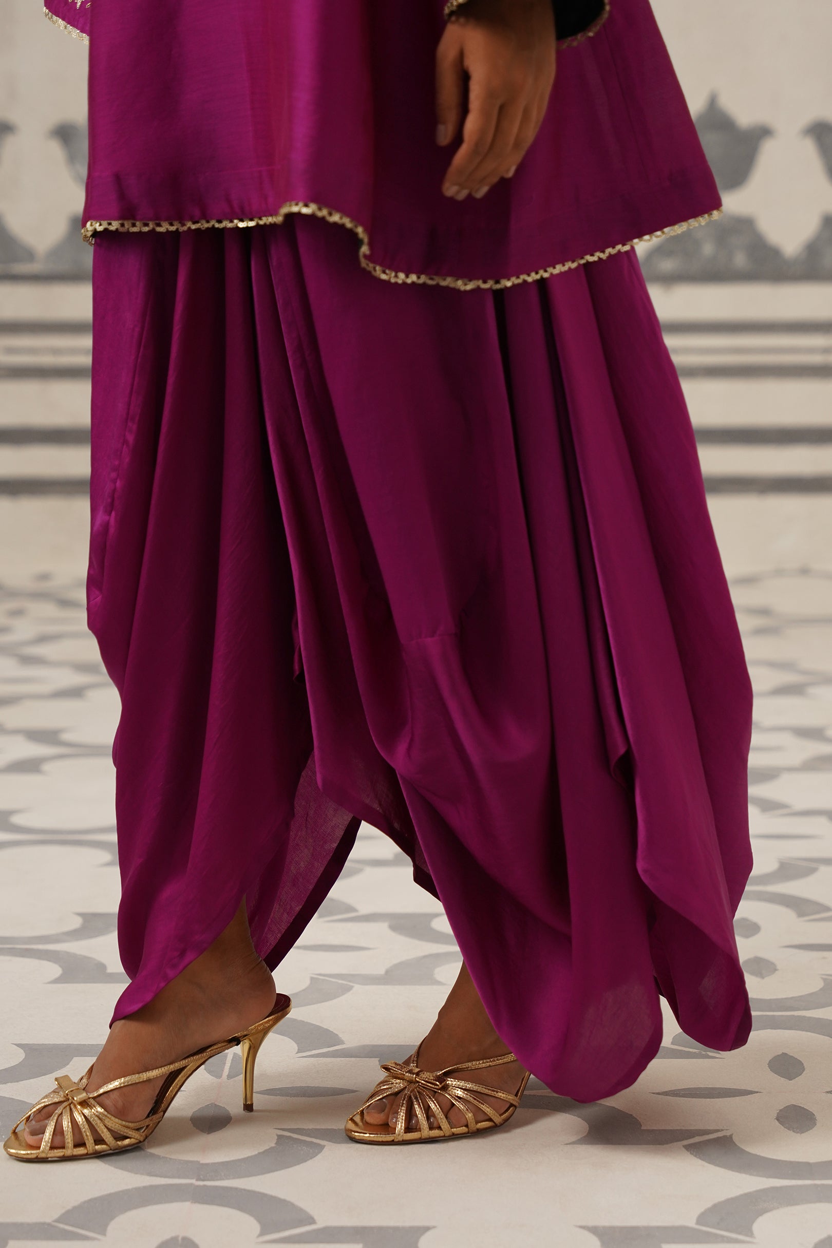 Soraya Chanderi Satin Embroidered Matching Set