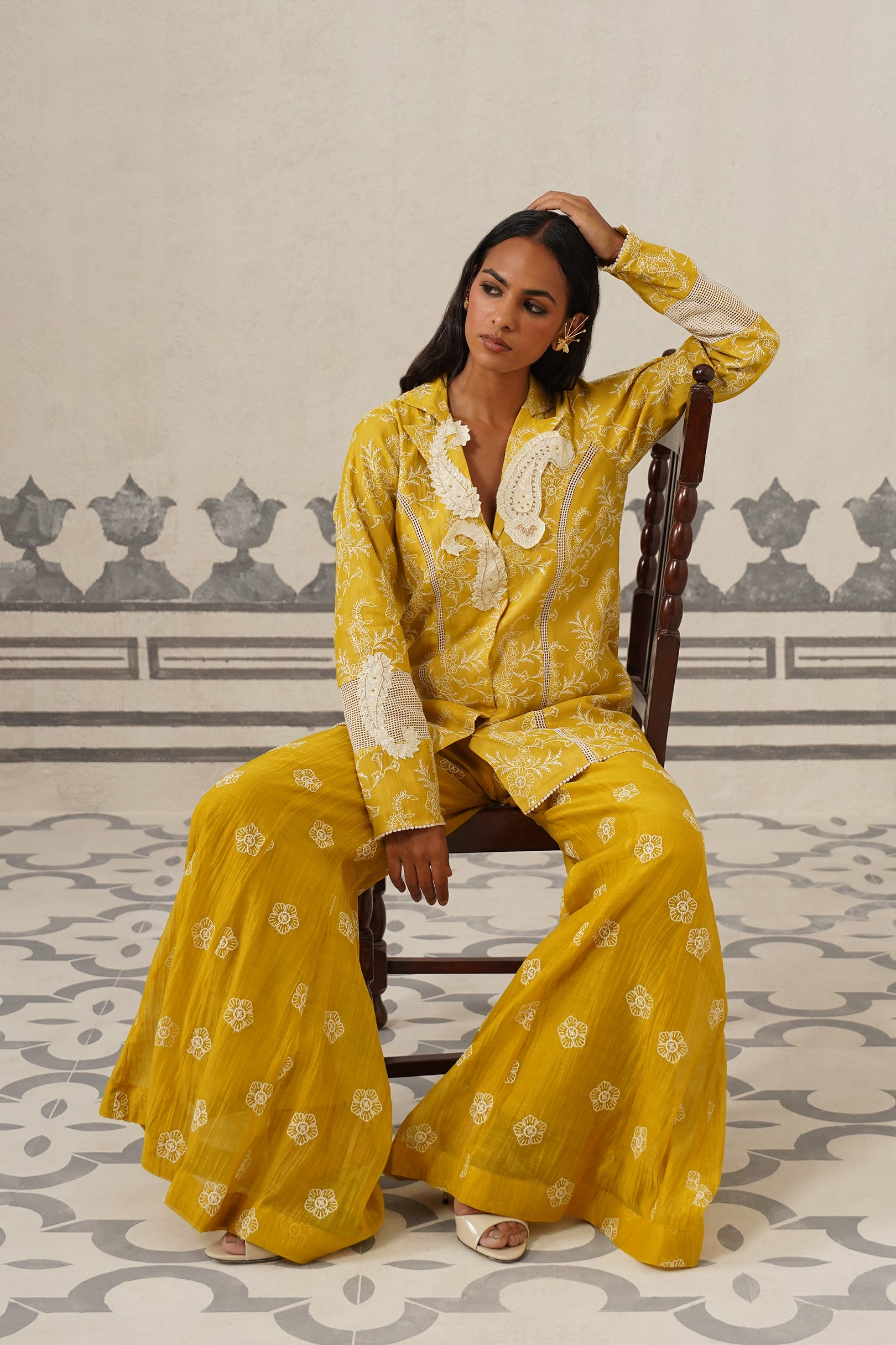 Vedika Muslin Embroidered Matching Set