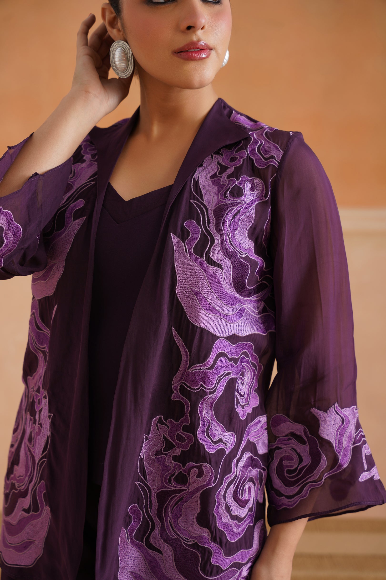 Linia Organza Embroidered Matching Set - Neetika Chopra