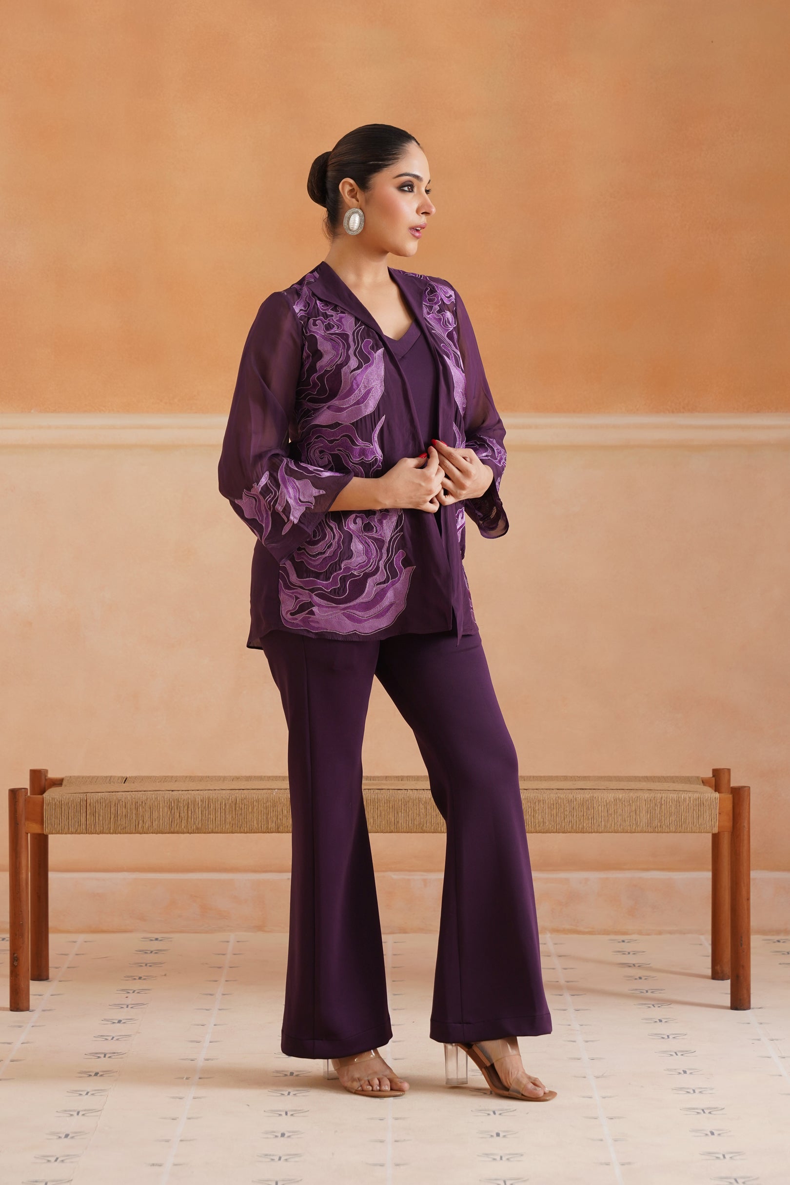 Linia Organza Embroidered Matching Set - Neetika Chopra