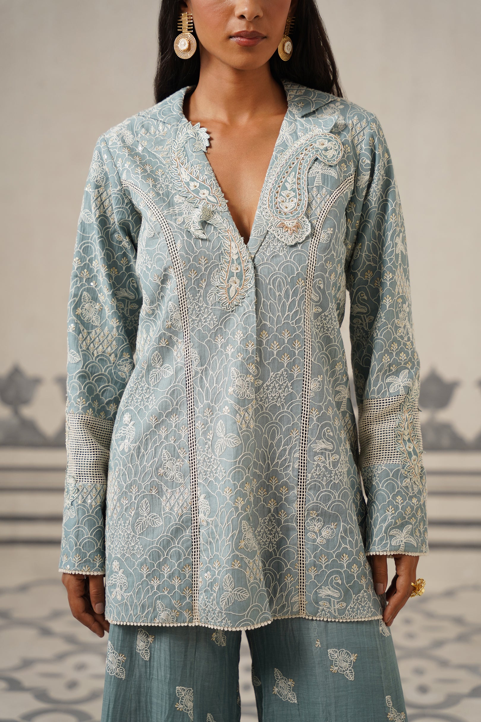 Neha Muslin Embroidered Matching Set