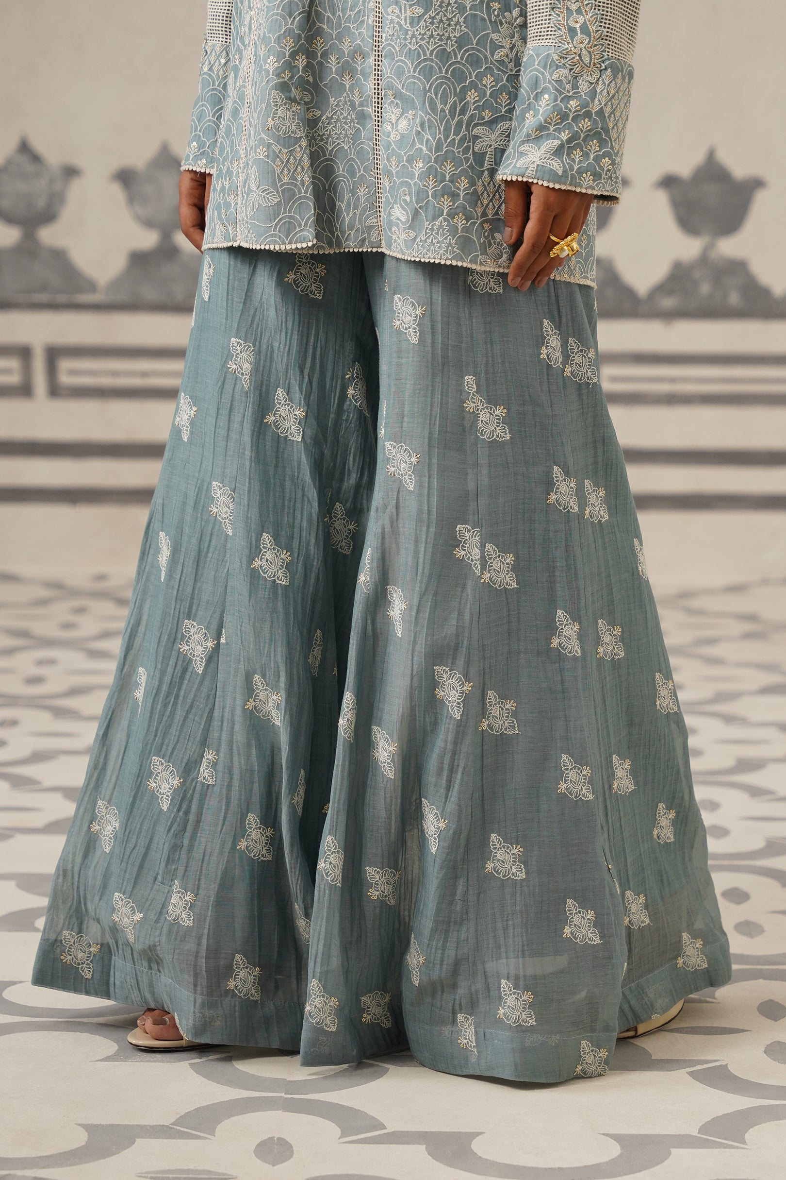 Neha Muslin Embroidered Matching Set