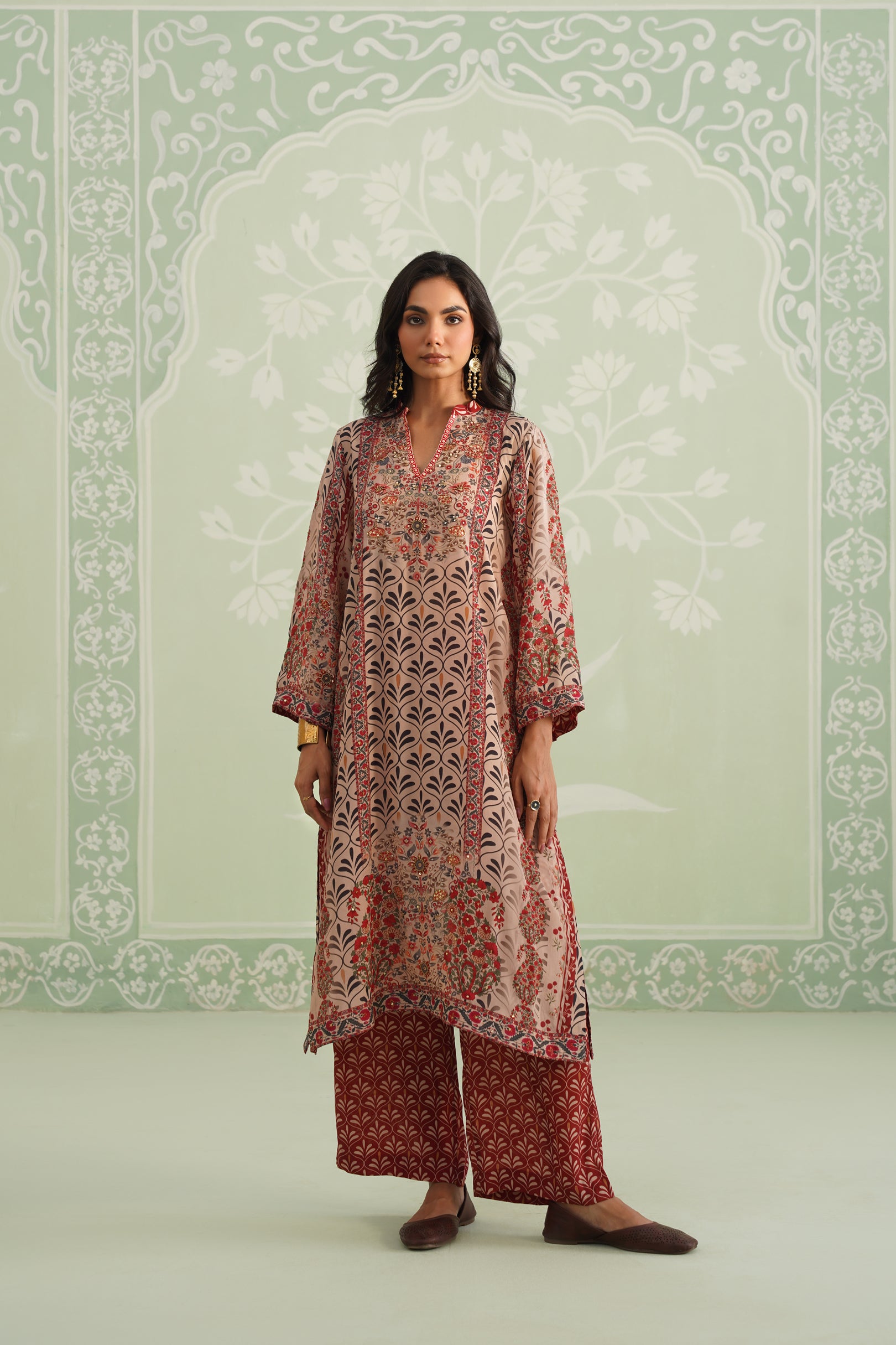 Taj Printed Crepe Matching Set