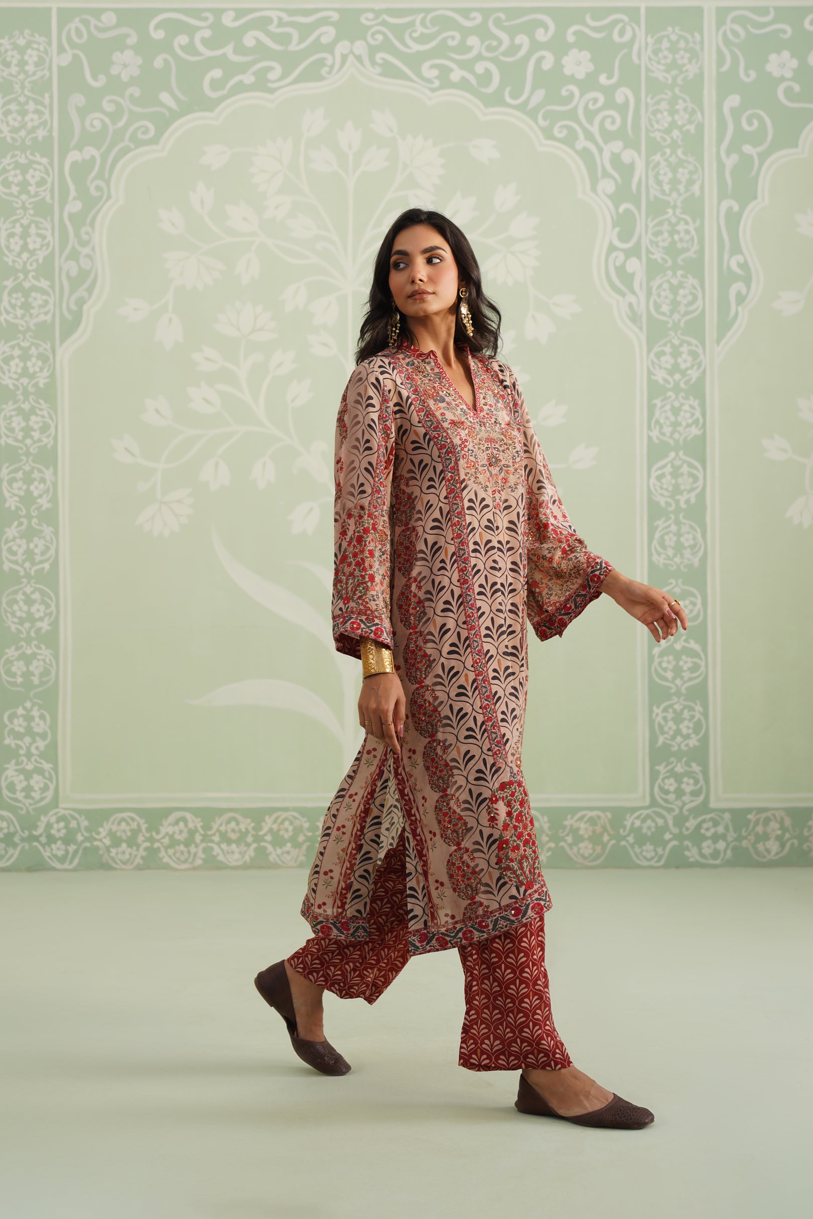Taj Printed Crepe Matching Set