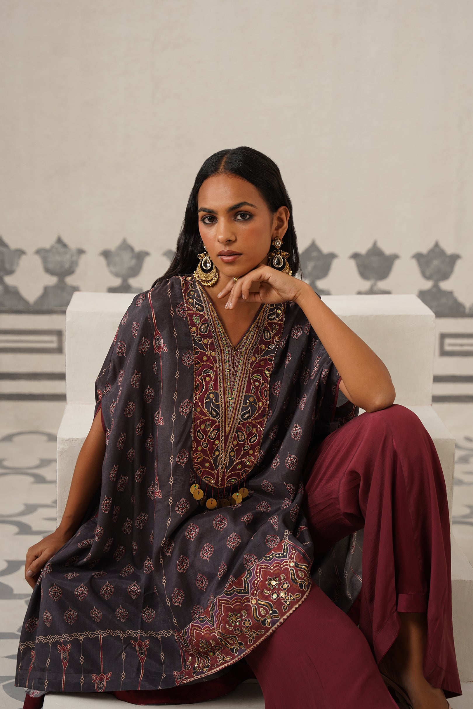 Sameera Muslin Printed Embroidered Matching Set