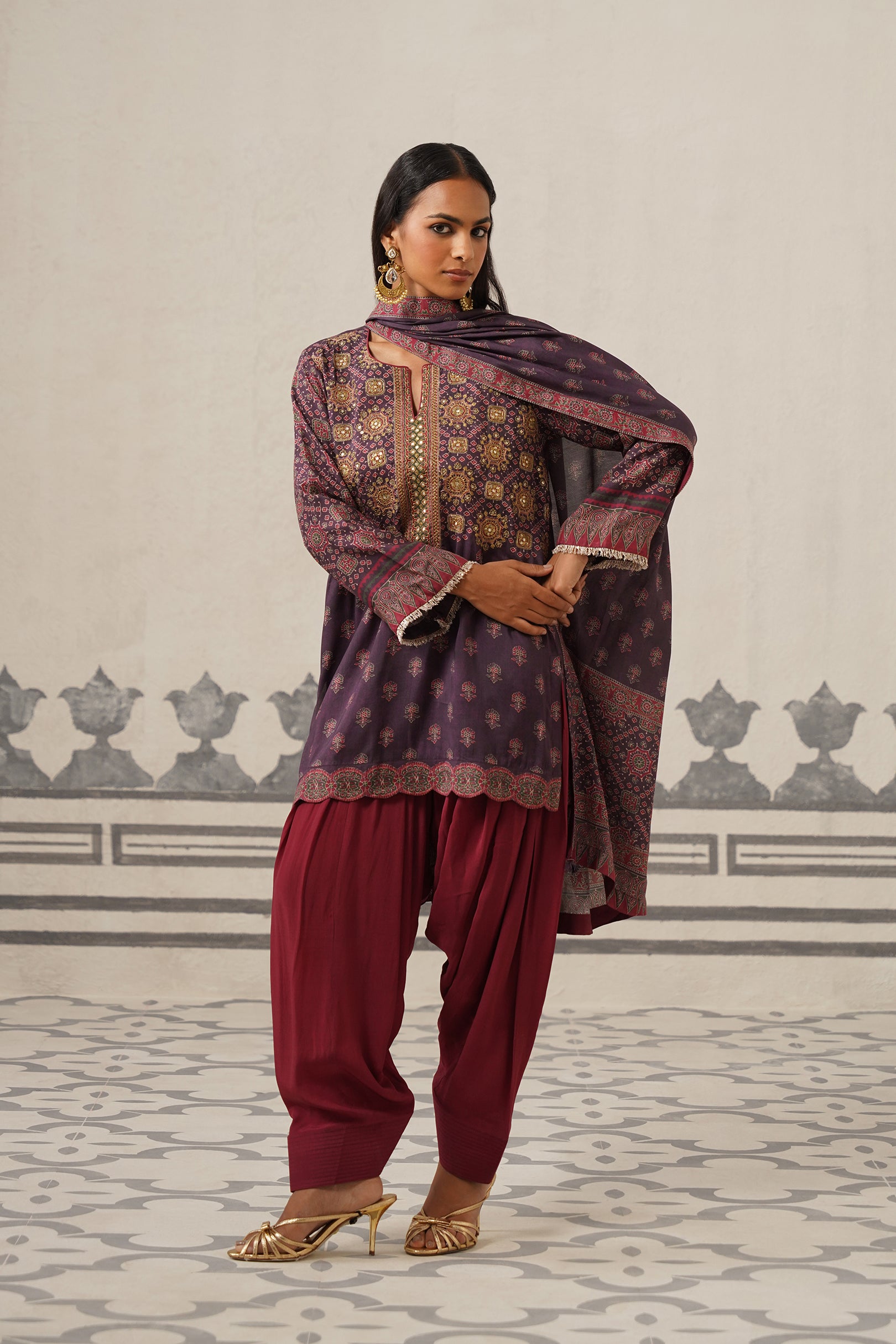 Rania Muslin Printed Embroidered Suit Set