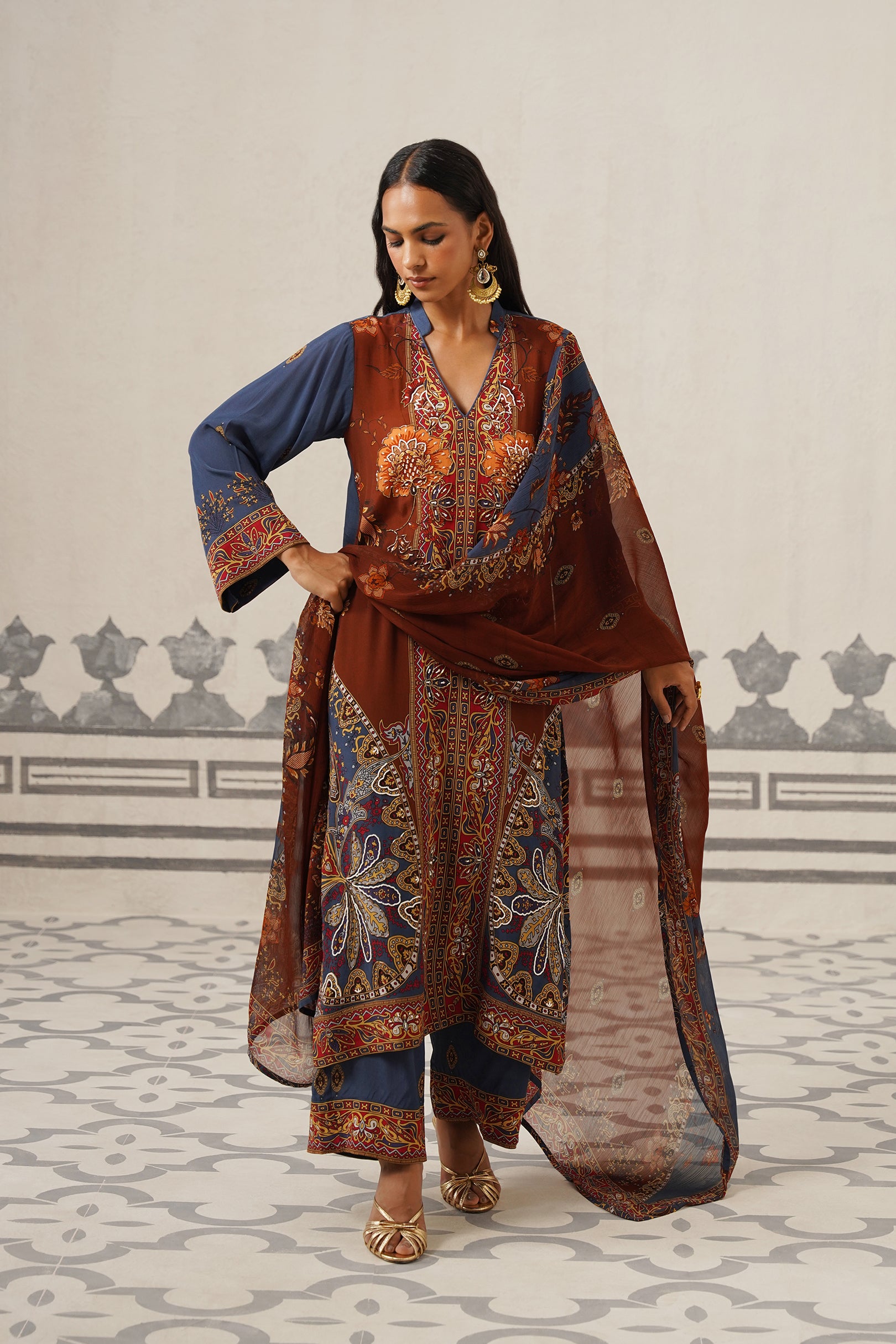 Veera Crepe Printed Suit Set