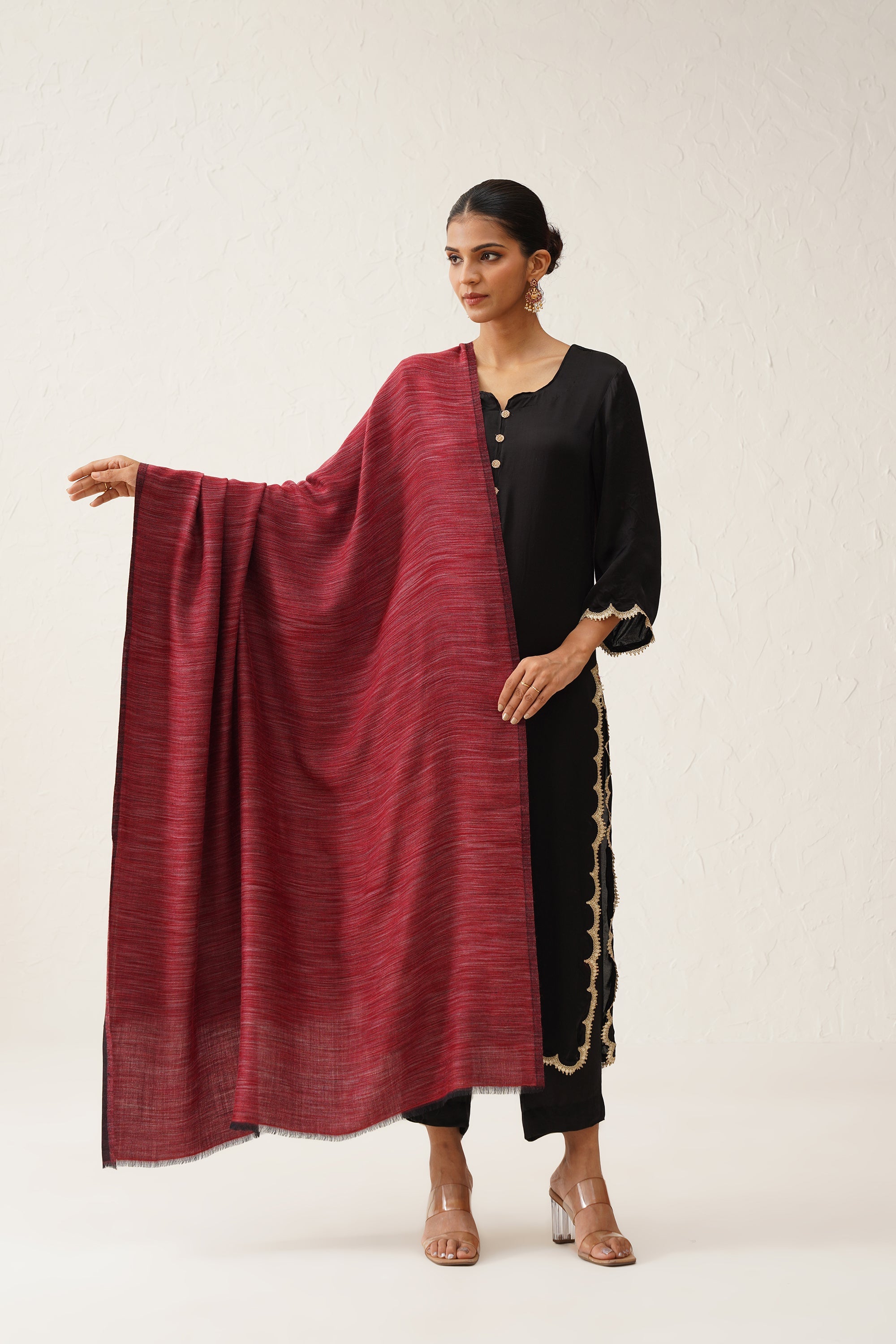 Zoha Space Dyed Woollen Shawl - Neetika Chopra