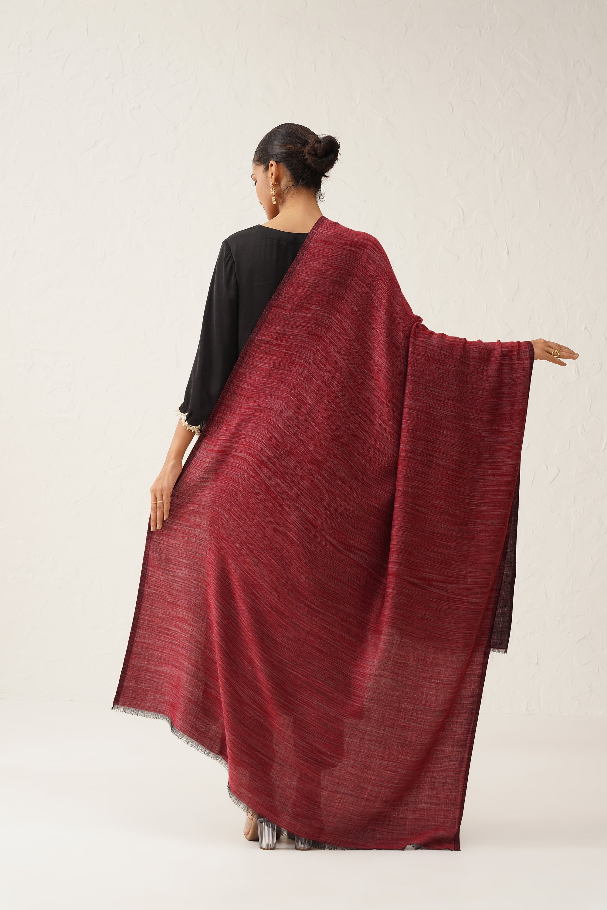 Zoha Space Dyed Woollen Shawl - Neetika Chopra