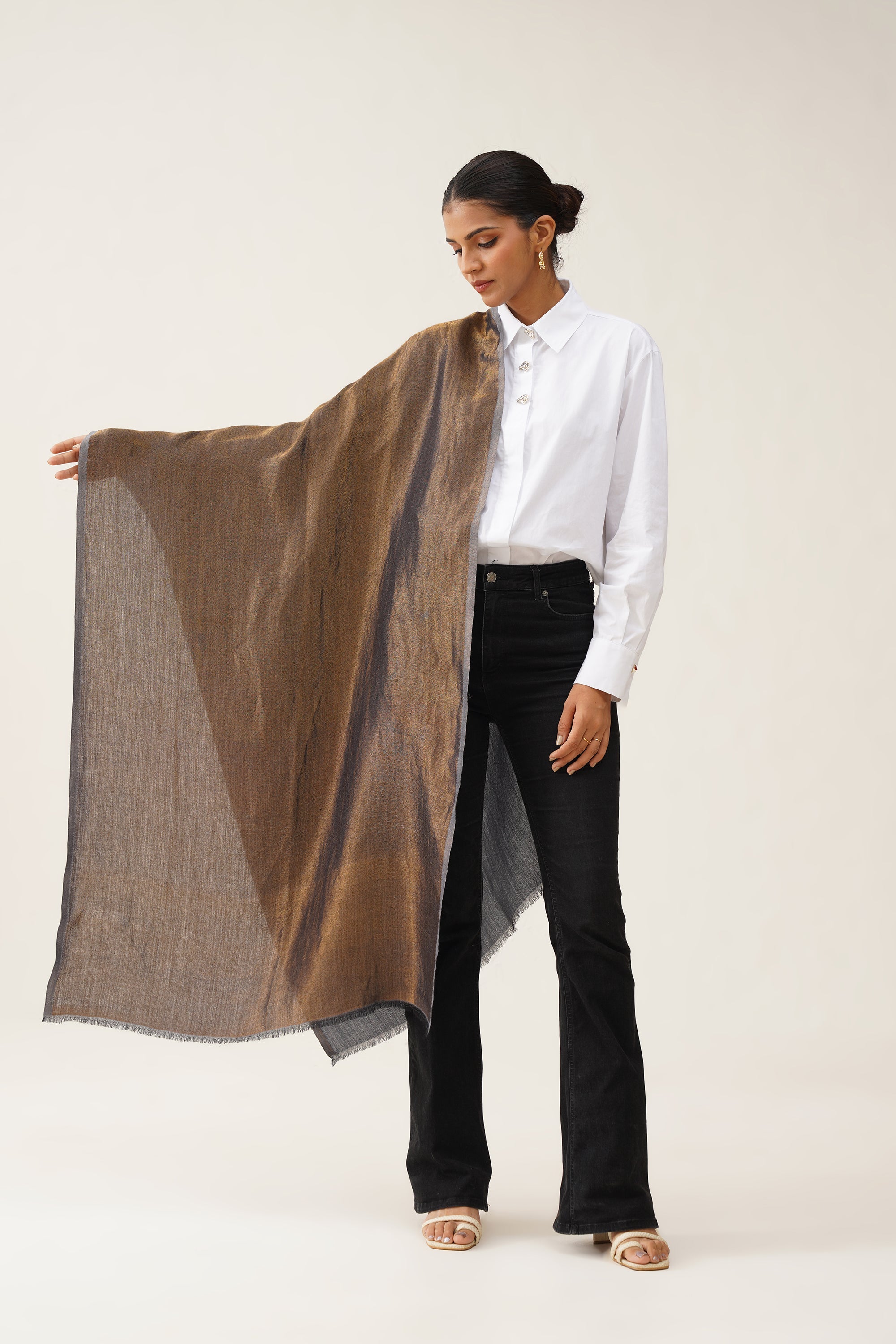 Grey Moonlight Stole - Neetika Chopra