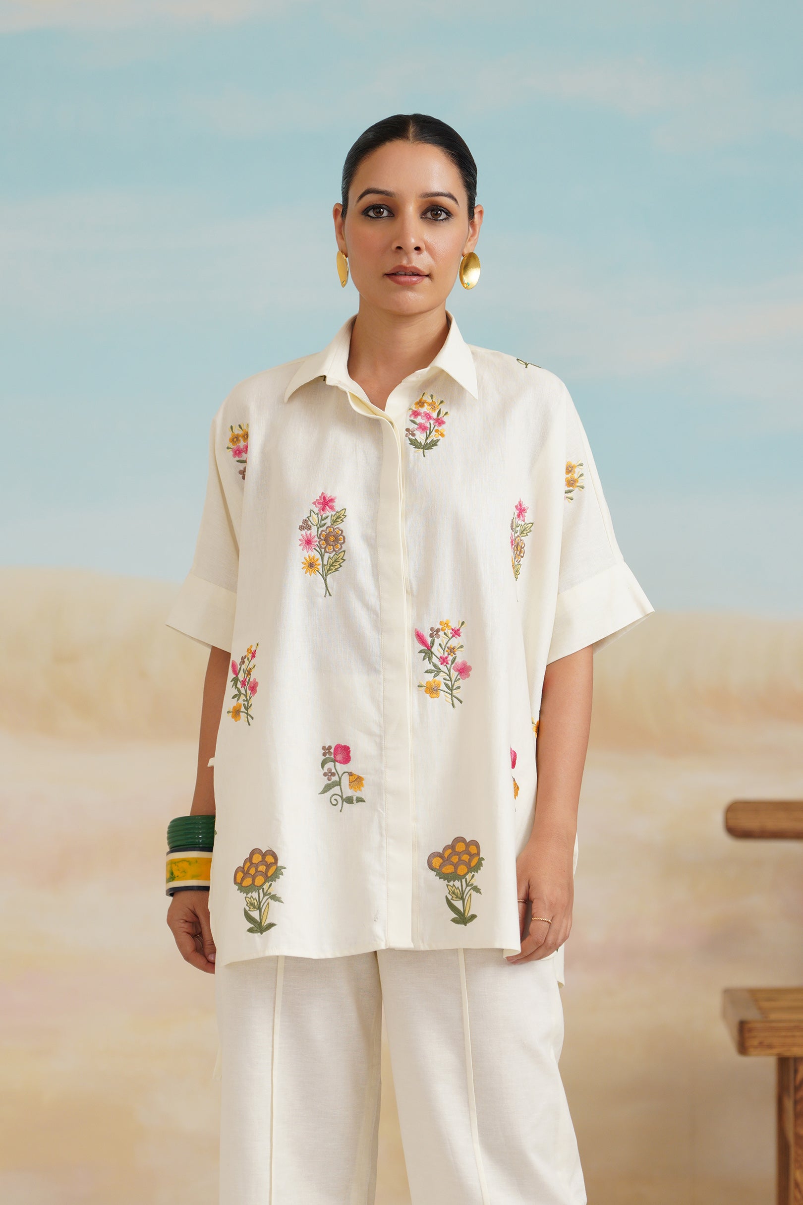 Kshira Pure Linen Top