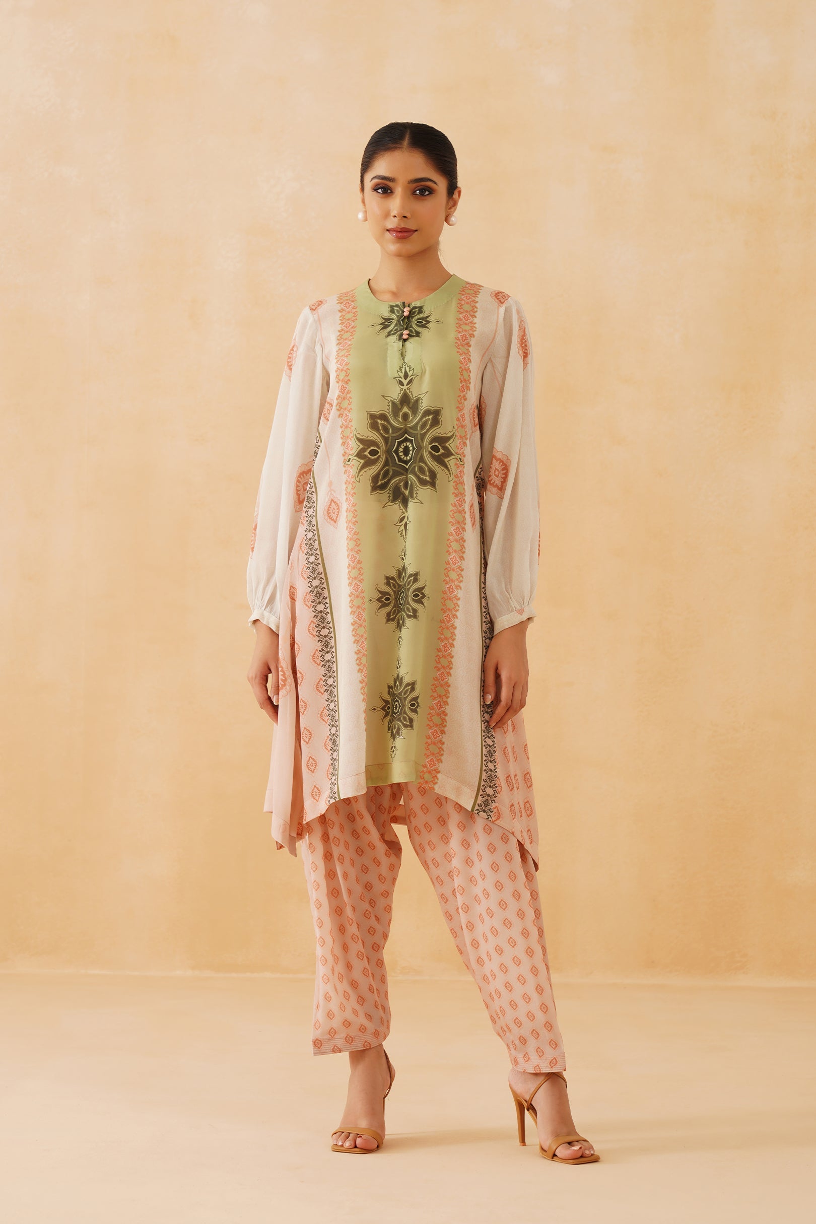 Amelia Printed Crepe Matching Set - Neetika Chopra