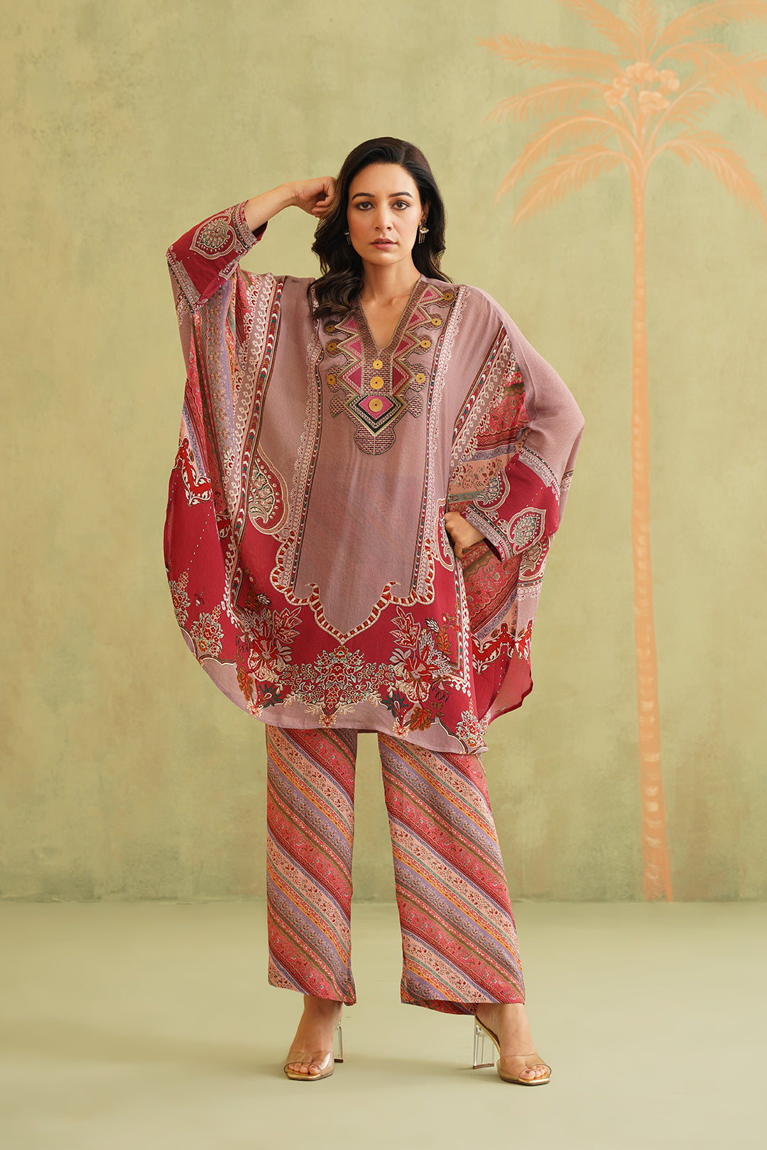 Aariz Embroidered Neck Matching Set - Neetika Chopra
