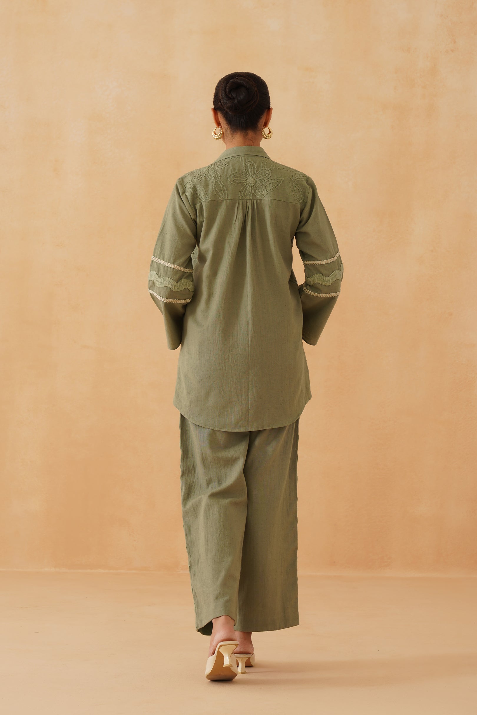 Belle Hand Embroidered Cotton Matching Set - Neetika Chopra