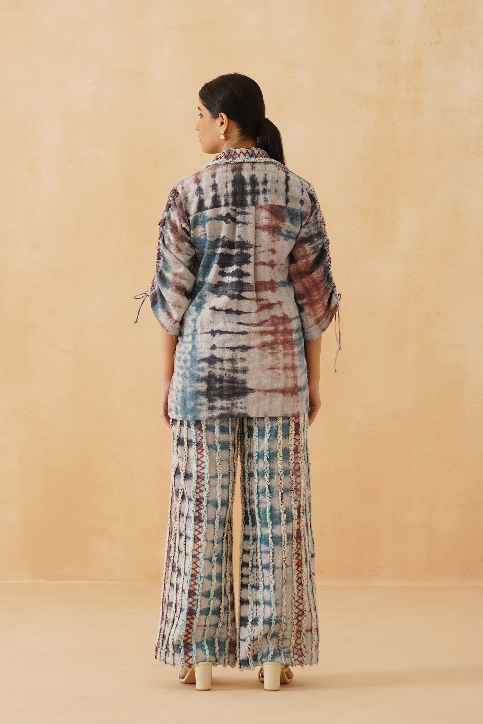Blue Wave Cotton Embroidered  Matching Set - Neetika Chopra