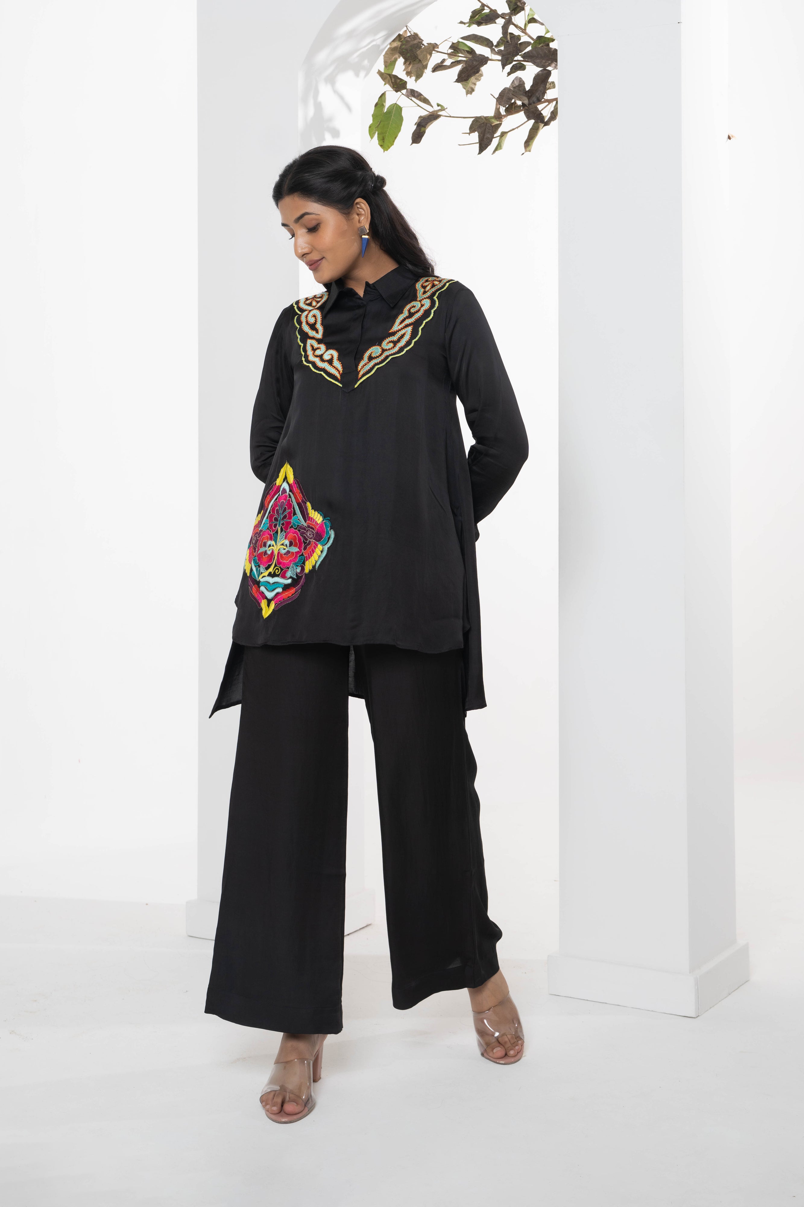 Chinar Satin Co-ord Set - Neetika Chopra