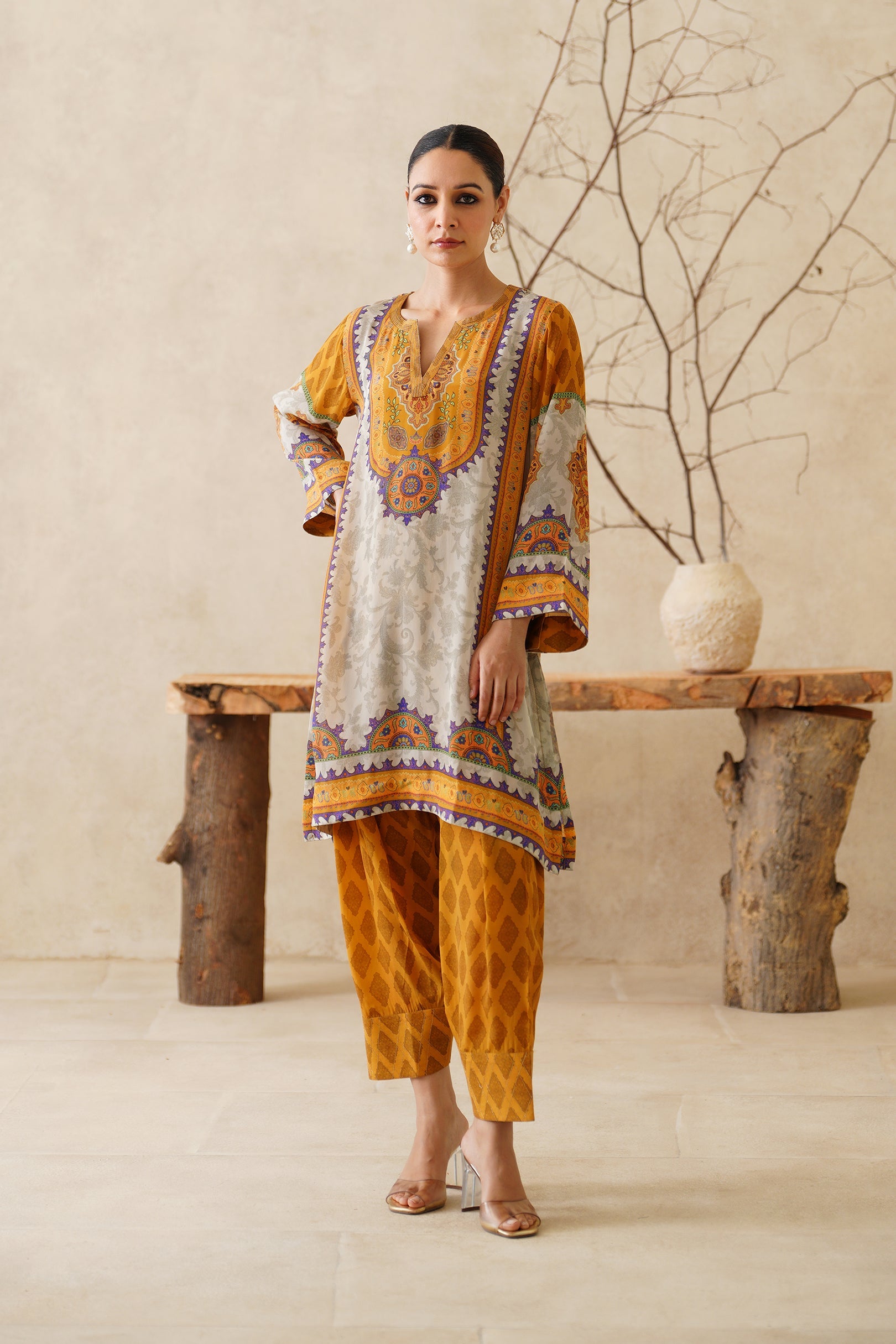 Lumeera Crepe Printed Matching Set - Neetika Chopra