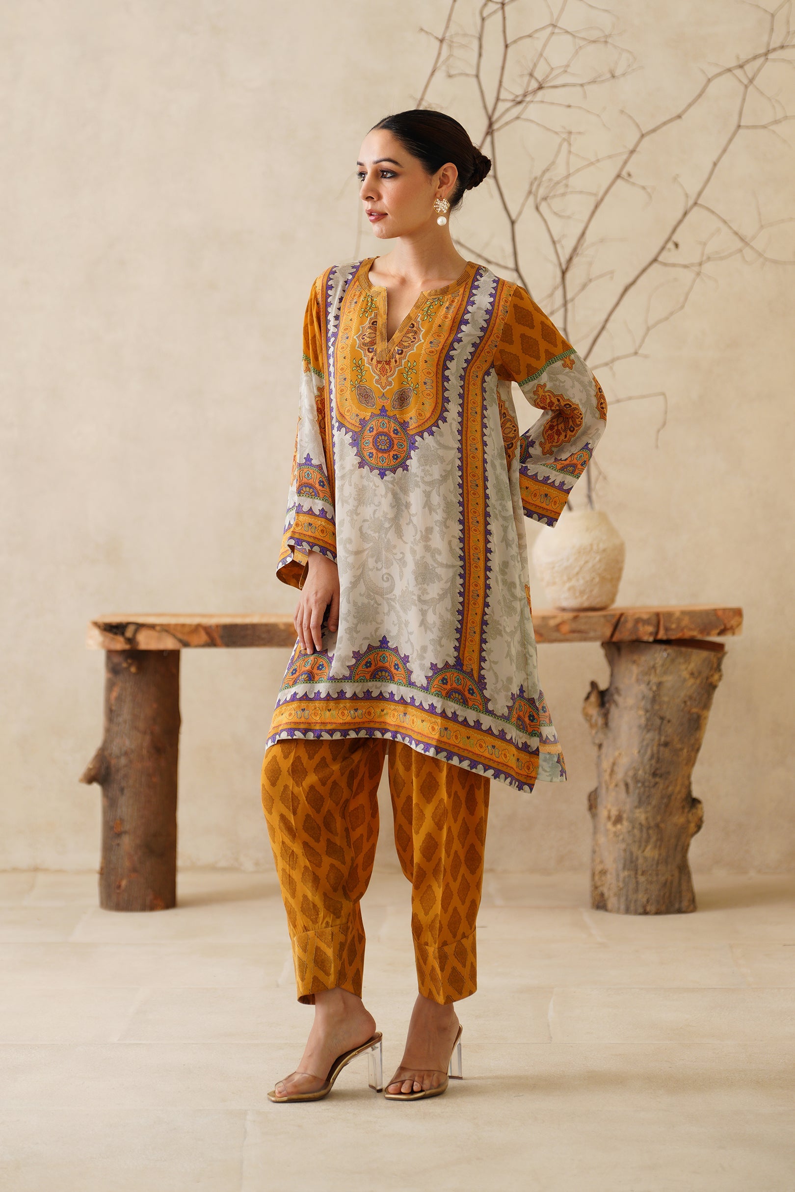 Lumeera Crepe Printed Matching Set - Neetika Chopra