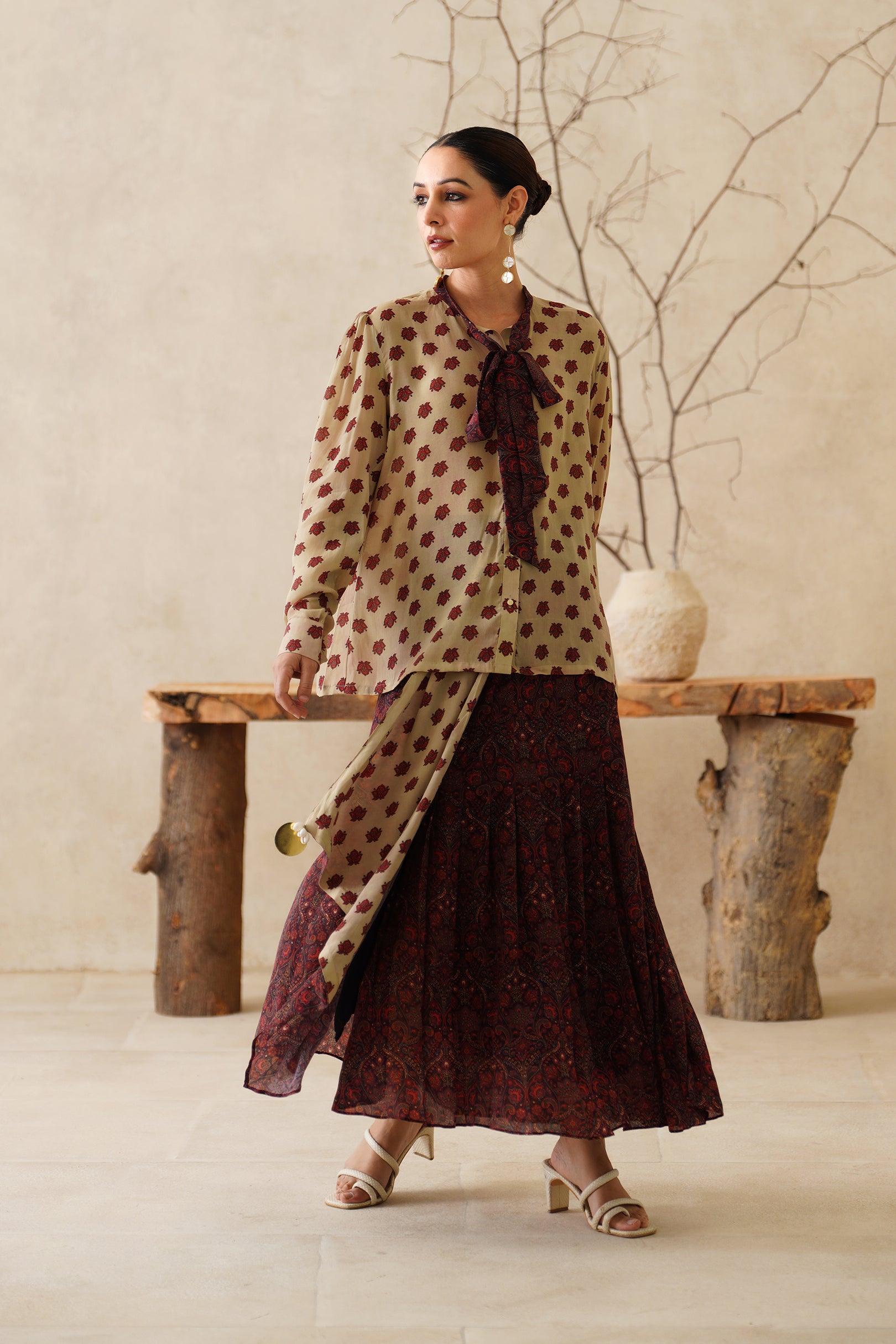 Nazneen Crepe Printed Matching Set - Neetika Chopra