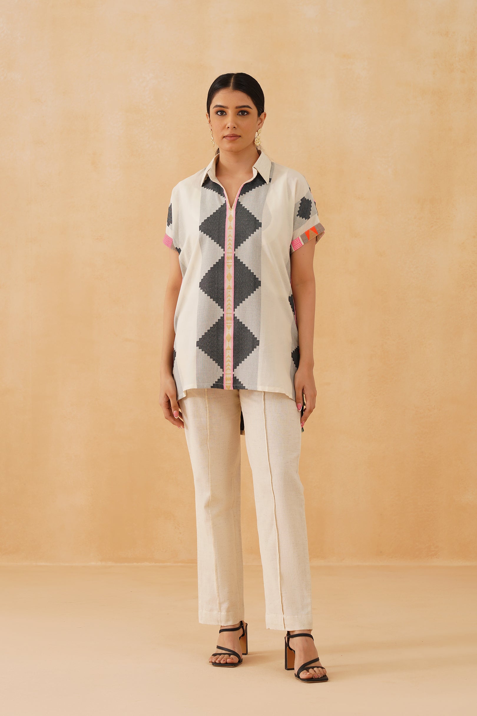 Neon Brick Cotton Matching Set - Neetika Chopra