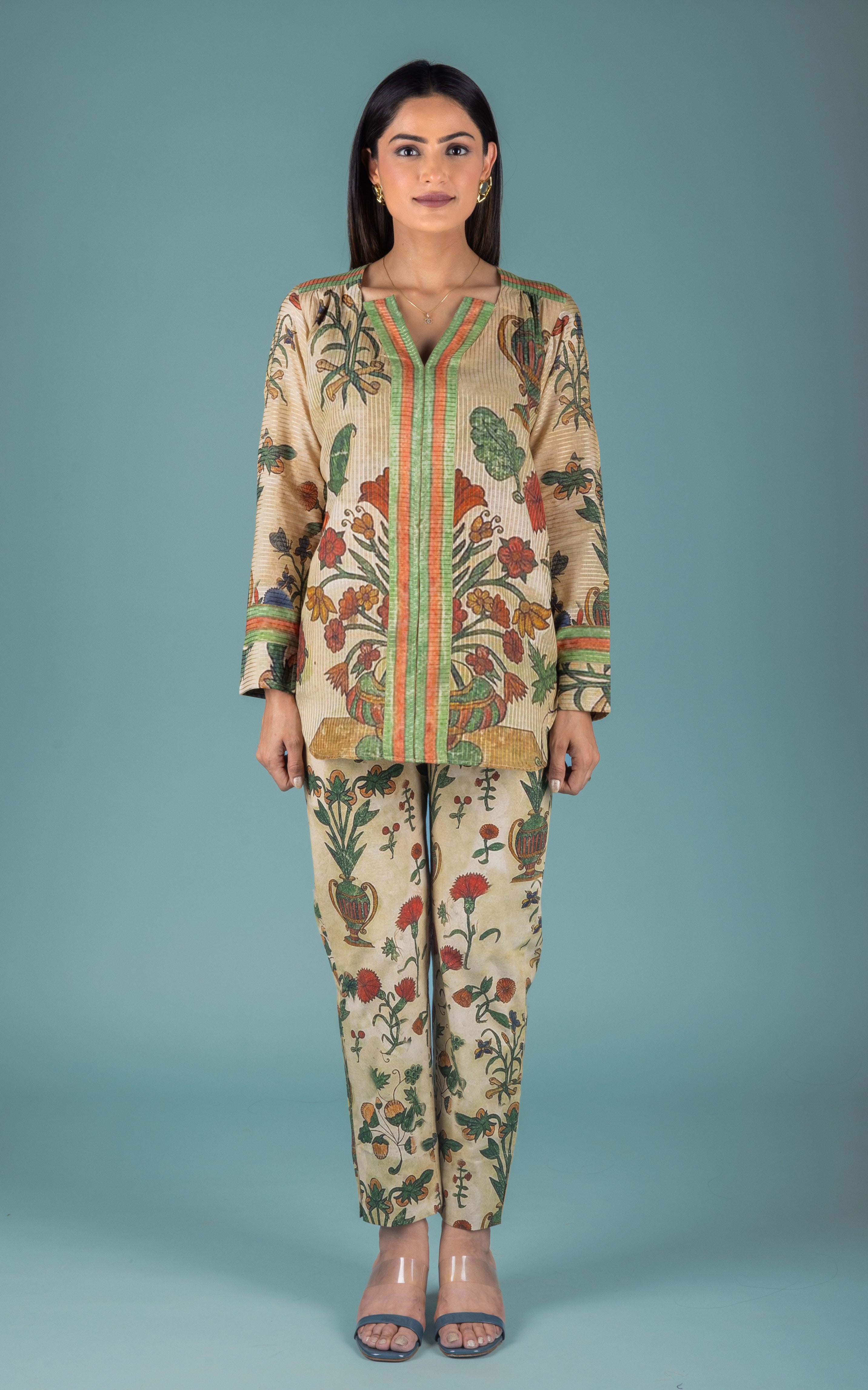 Niloufar Cotton Silk Co-ord Set - Neetika Chopra
