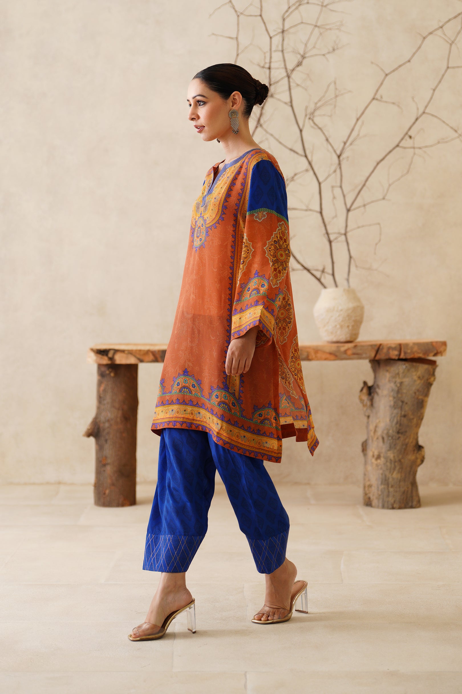 Saanjh Crepe Printed Matching Set - Neetika Chopra