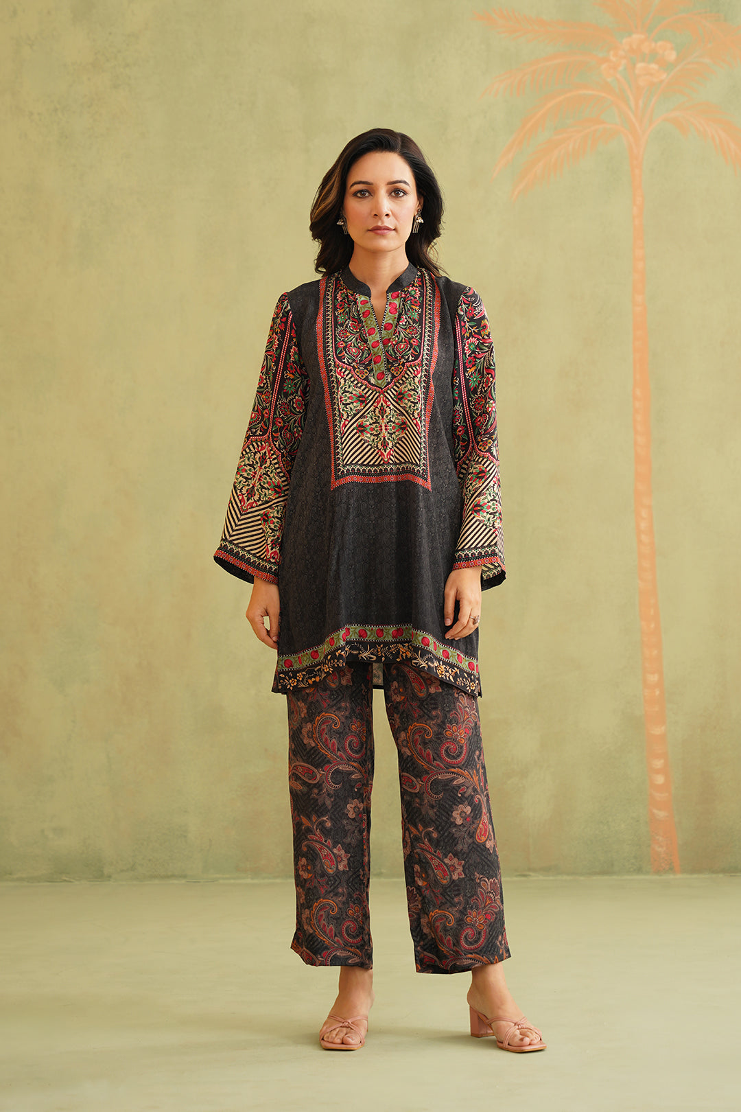 Samina Printed Crepe Matching Set - Neetika Chopra