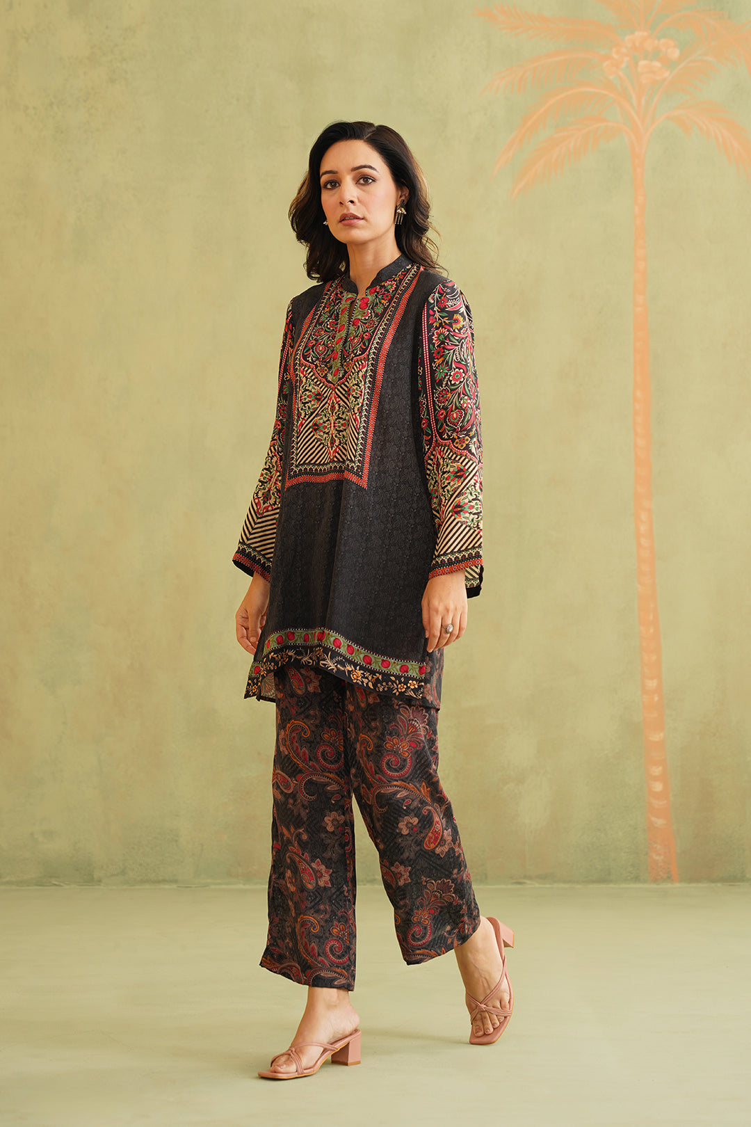 Samina Printed Crepe Matching Set - Neetika Chopra