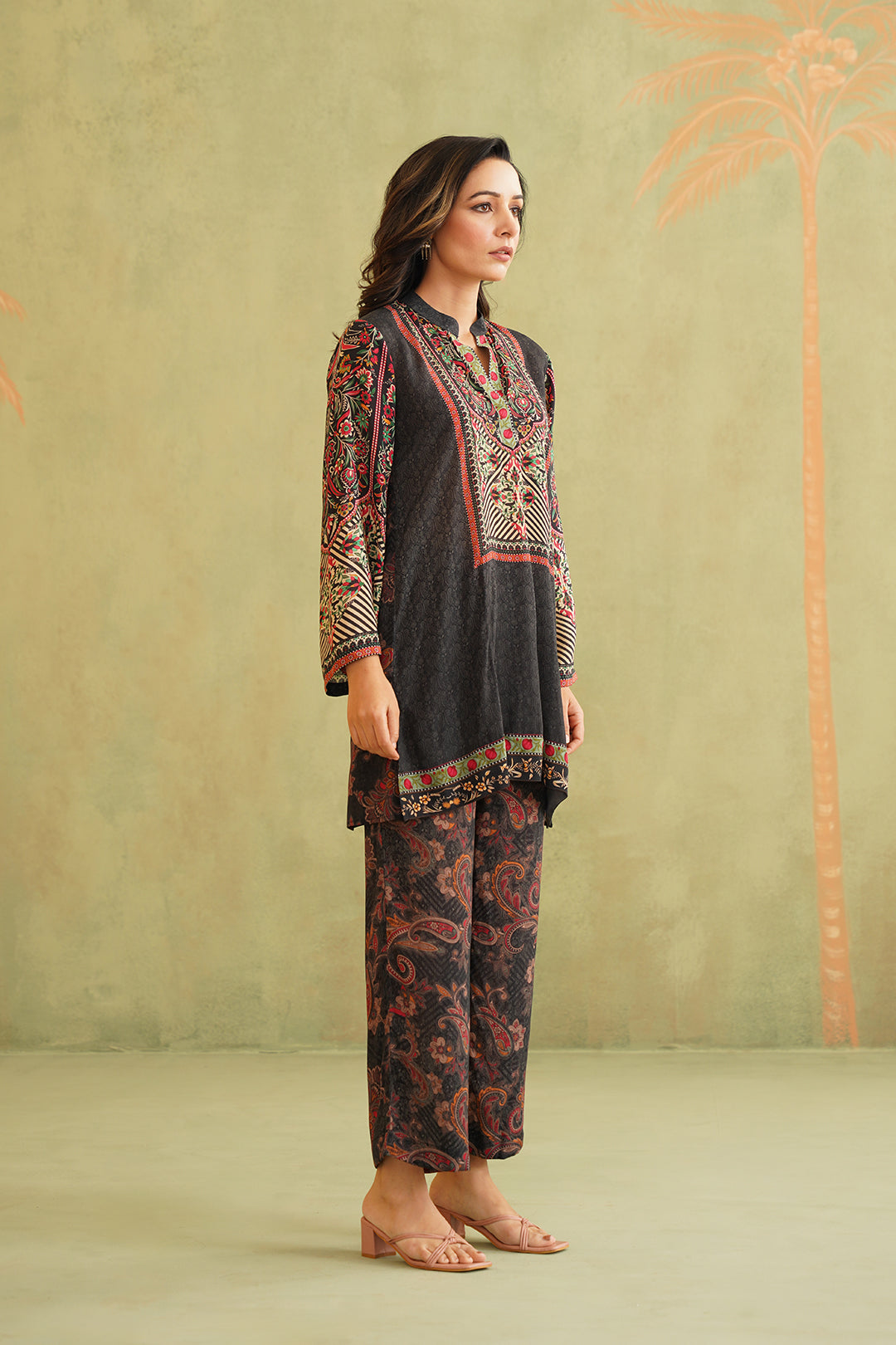 Samina Printed Crepe Matching Set - Neetika Chopra