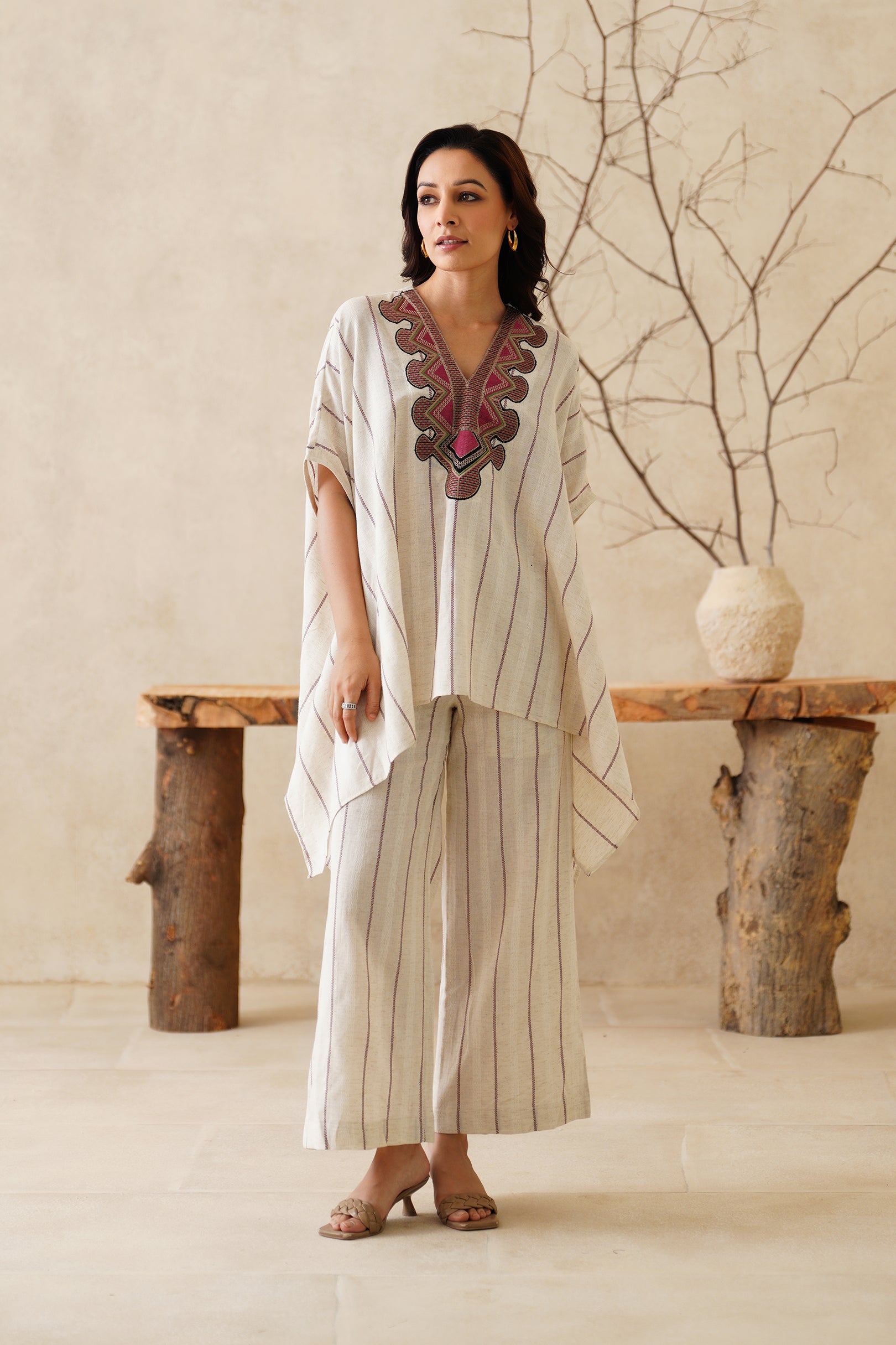 Suhana Cotton Dobby Embroidered Matching Set - Neetika Chopra