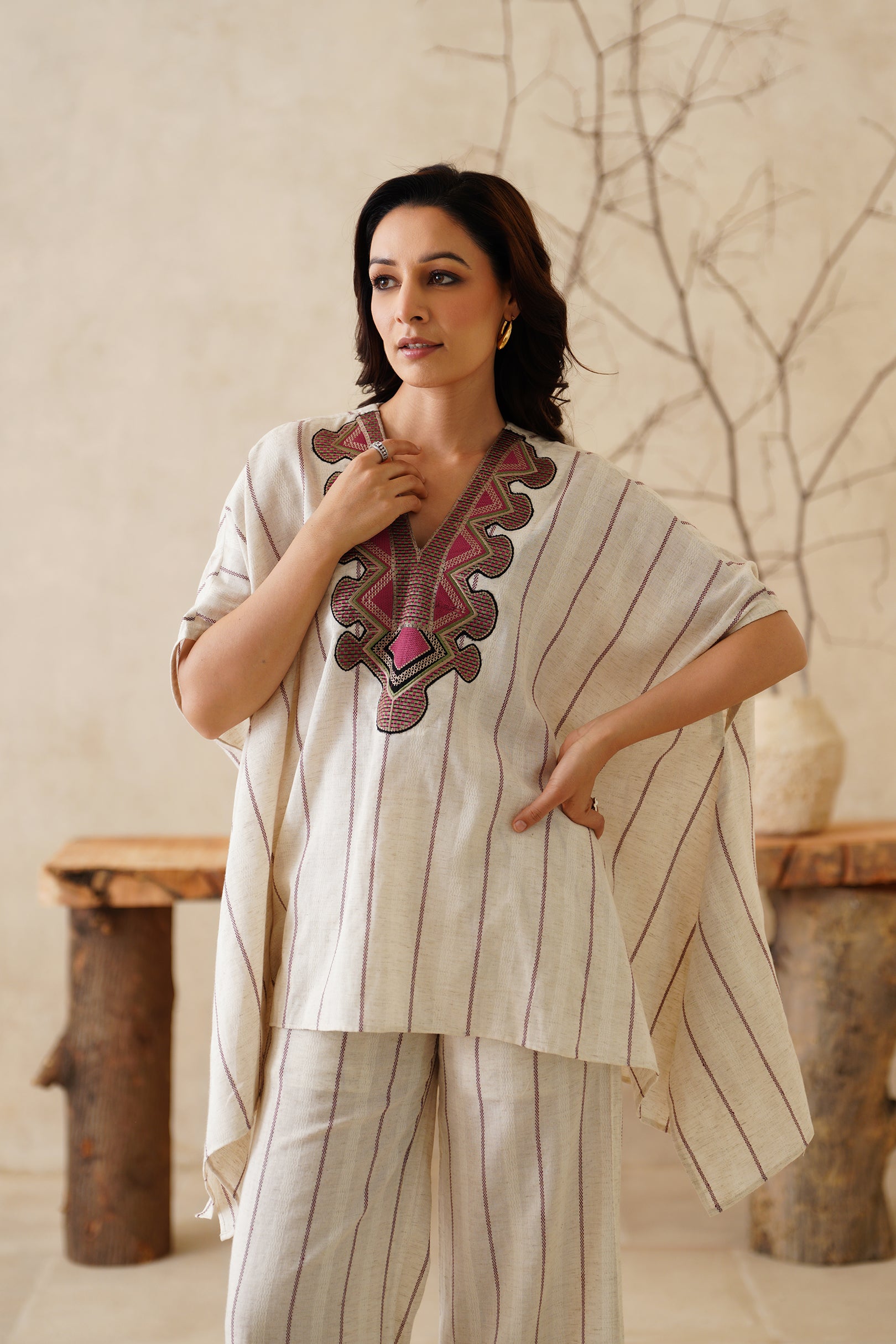 Suhana Cotton Dobby Embroidered Matching Set - Neetika Chopra