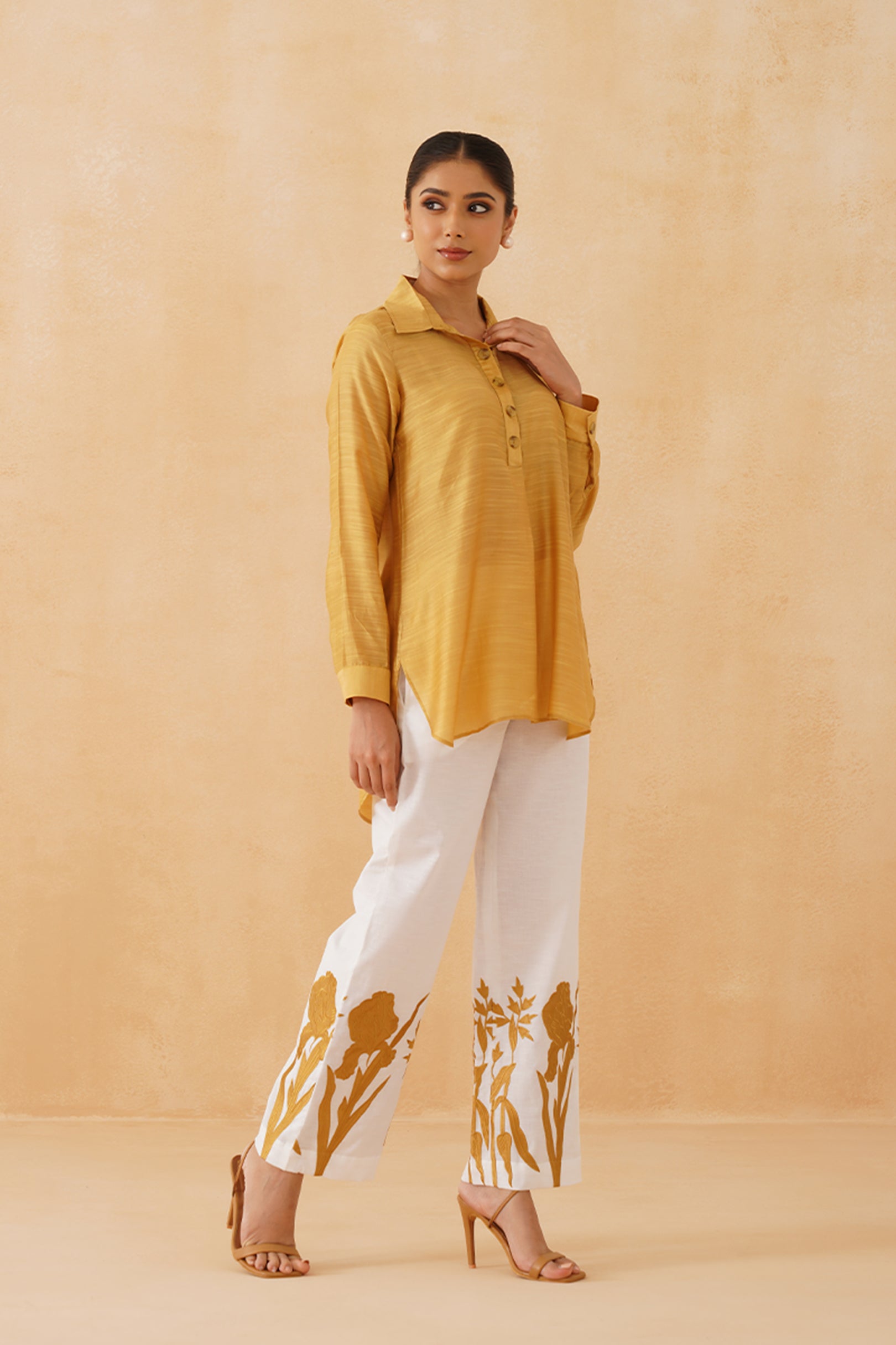 Sunkissed Linen Crepe Matching Set - Neetika Chopra