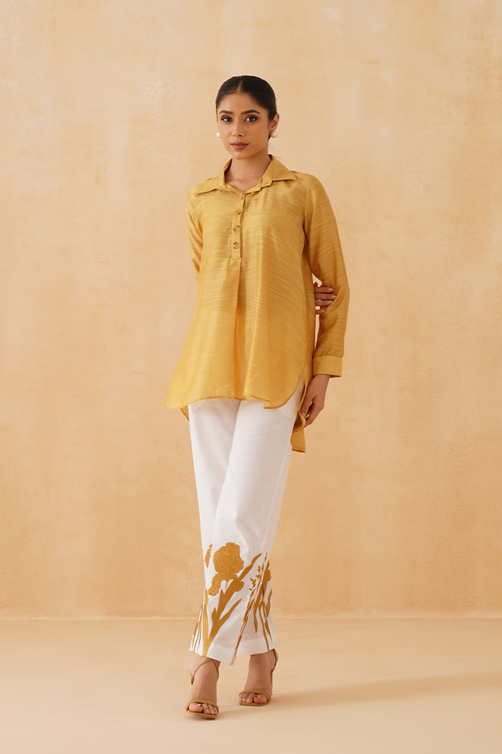 Sunkissed Linen Crepe Matching Set - Neetika Chopra