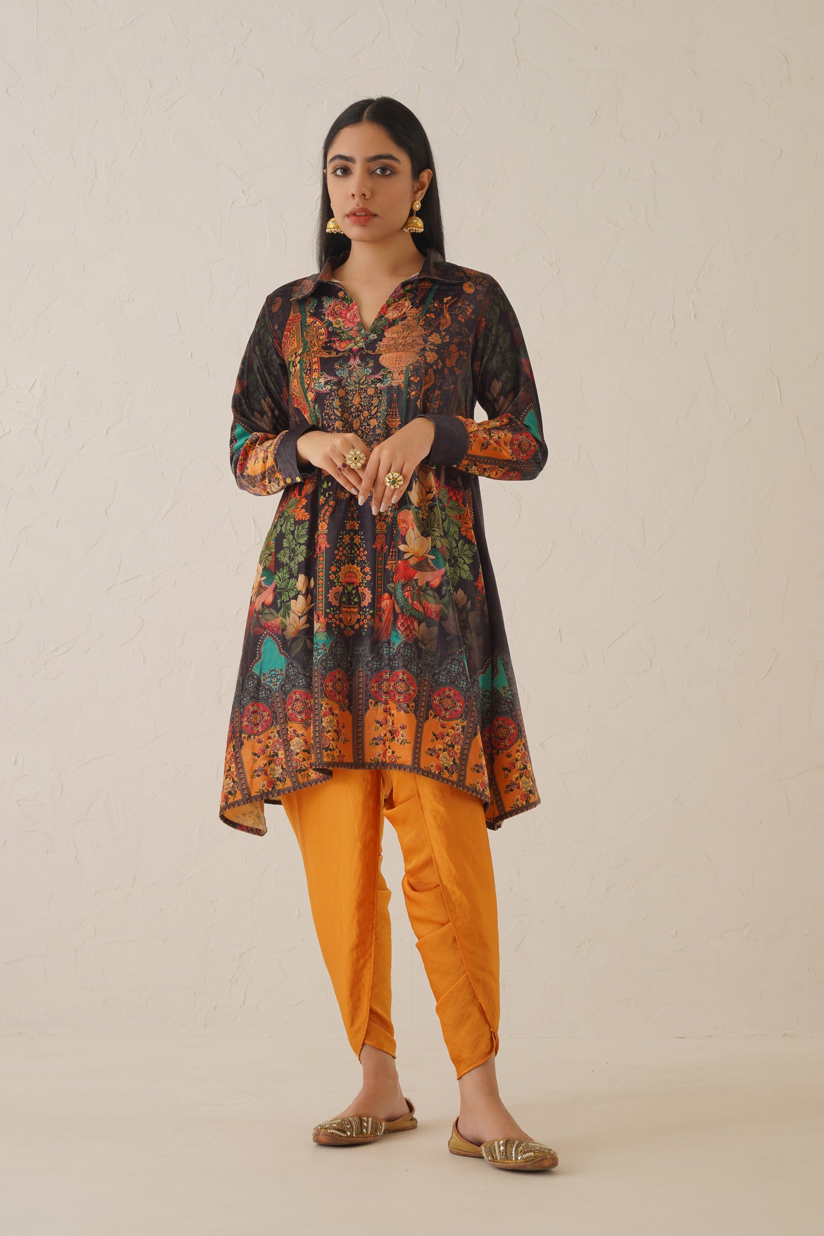 Tamia Printed Velvet Matching Set - Neetika Chopra
