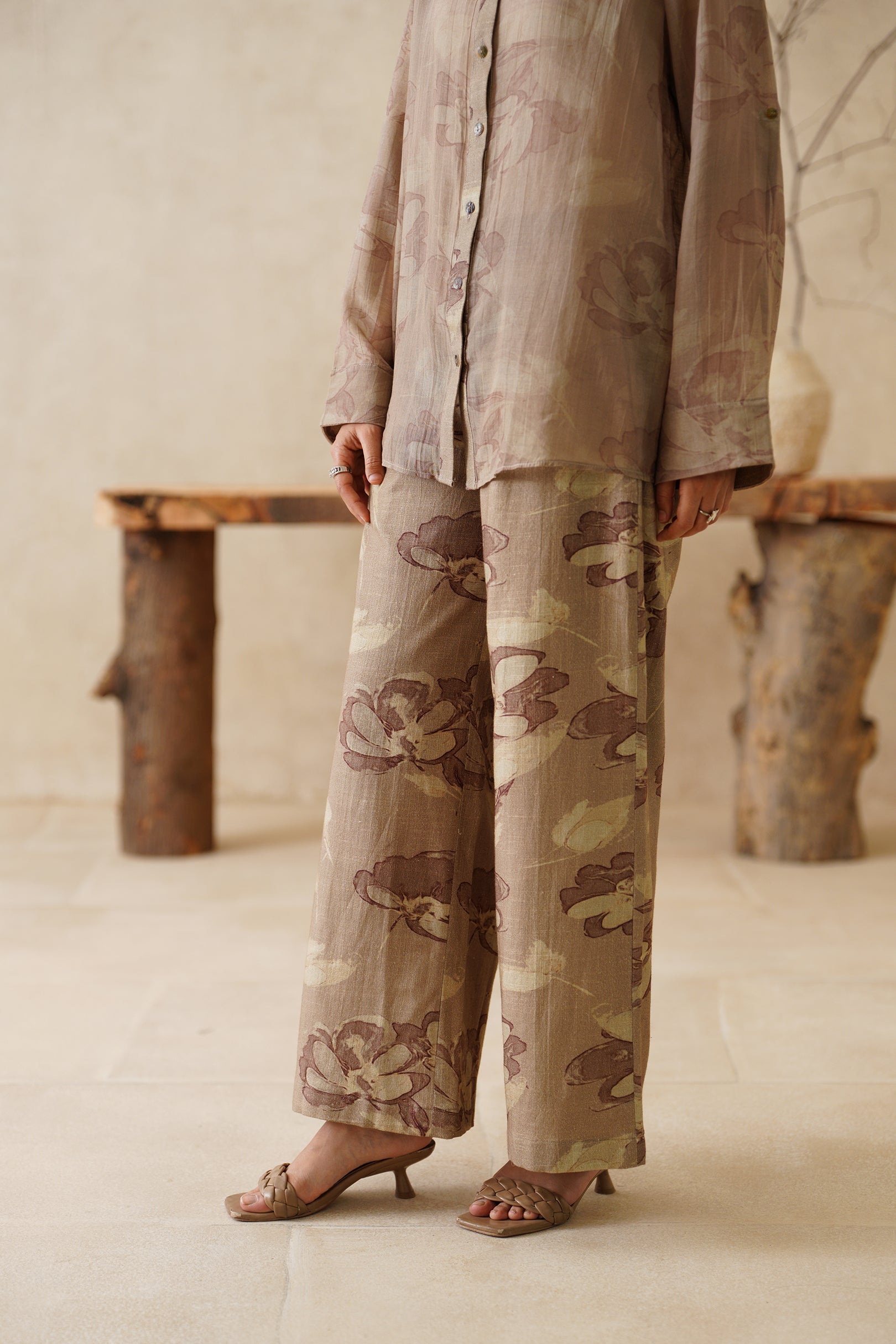 Zehen Mul Chanderi Printed Matching Set - Neetika Chopra