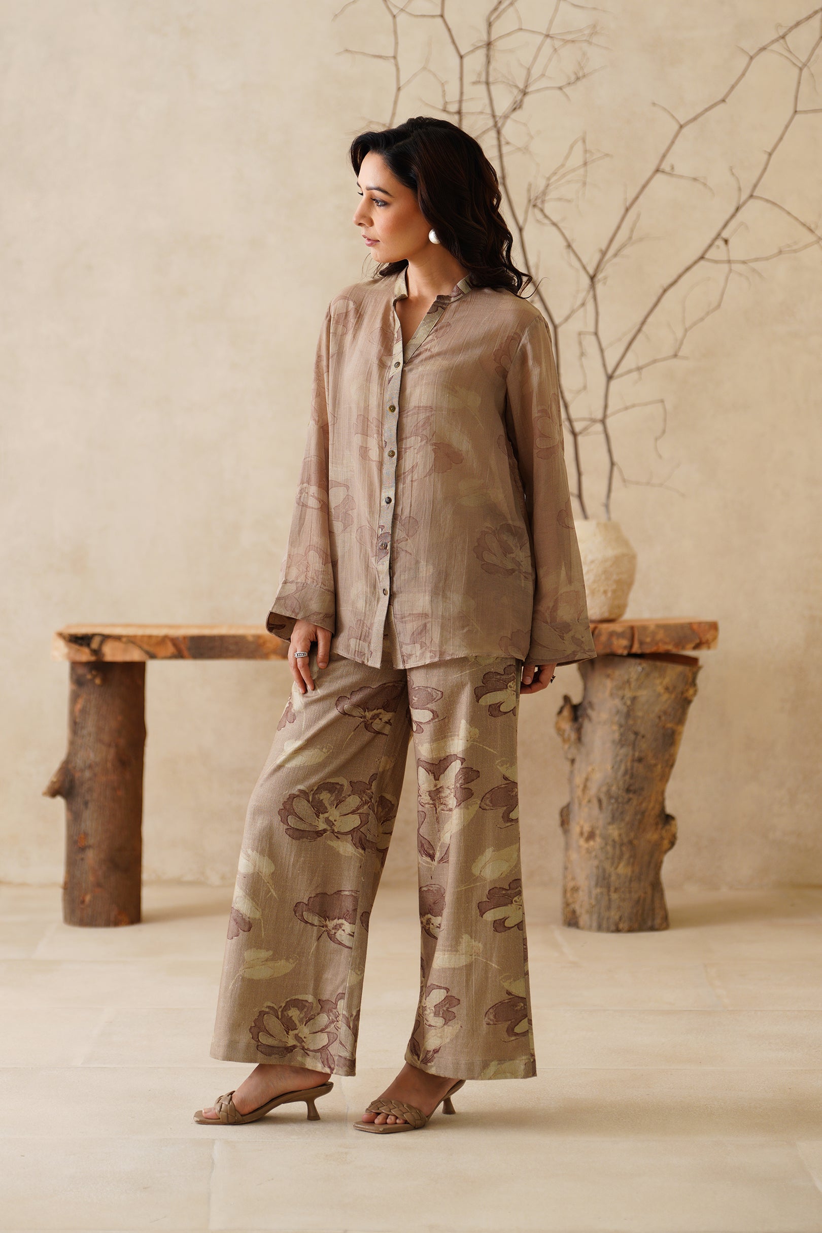 Zehen Mul Chanderi Printed Matching Set - Neetika Chopra