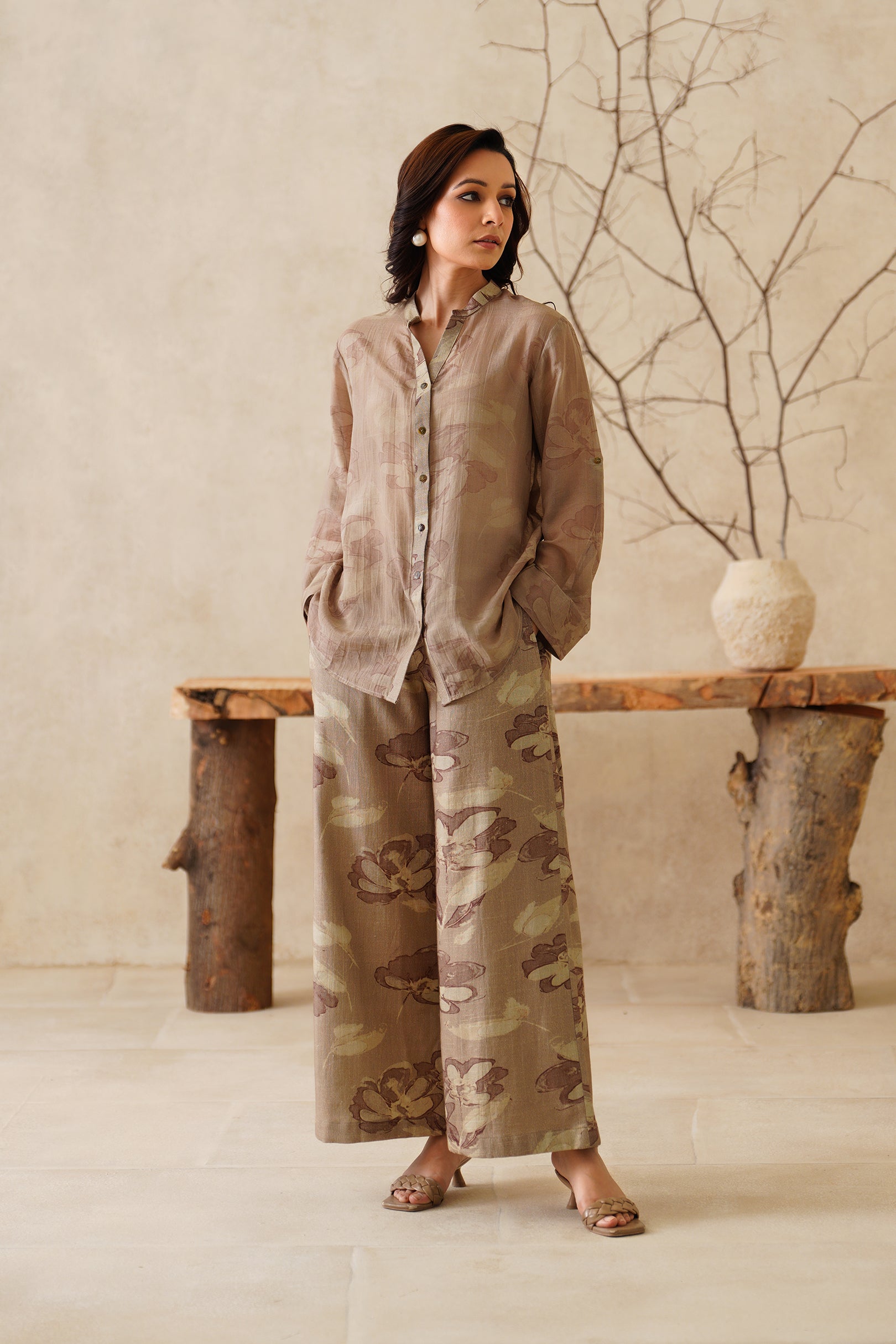 Zehen Mul Chanderi Printed Matching Set - Neetika Chopra