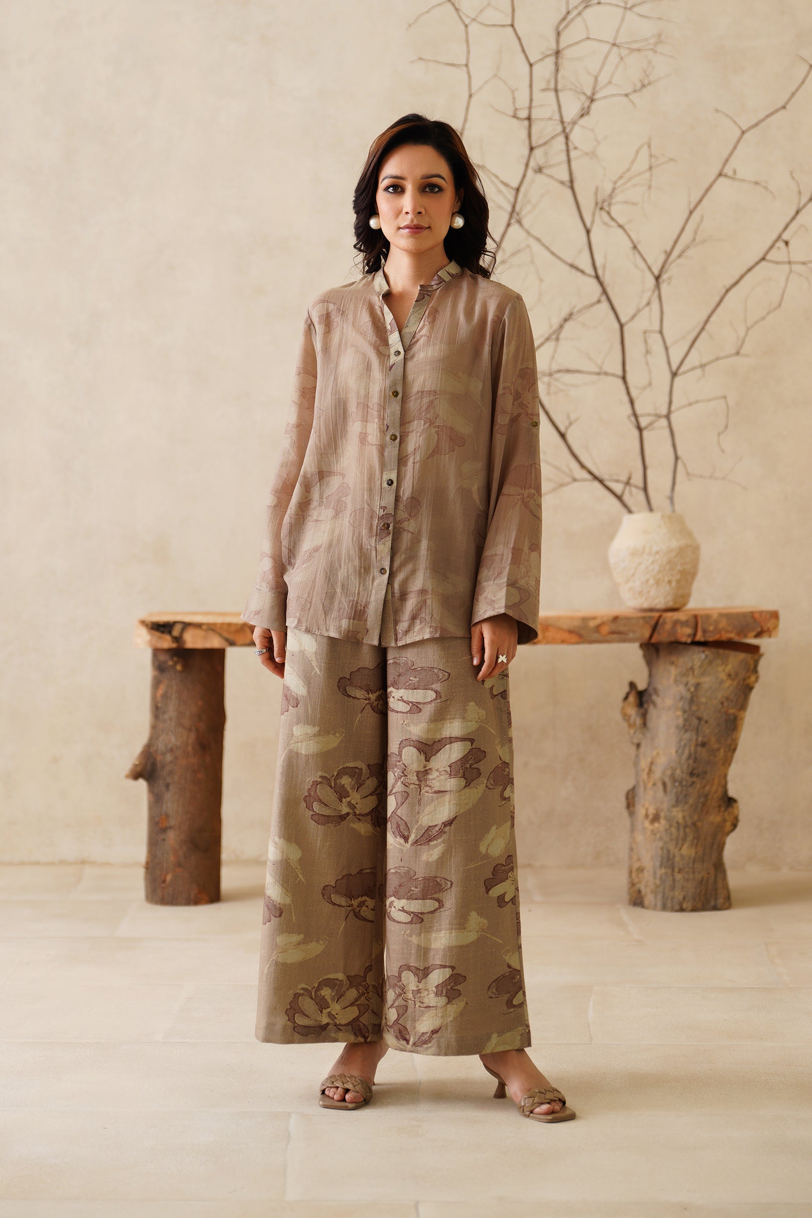 Zehen Mul Chanderi Printed Matching Set - Neetika Chopra