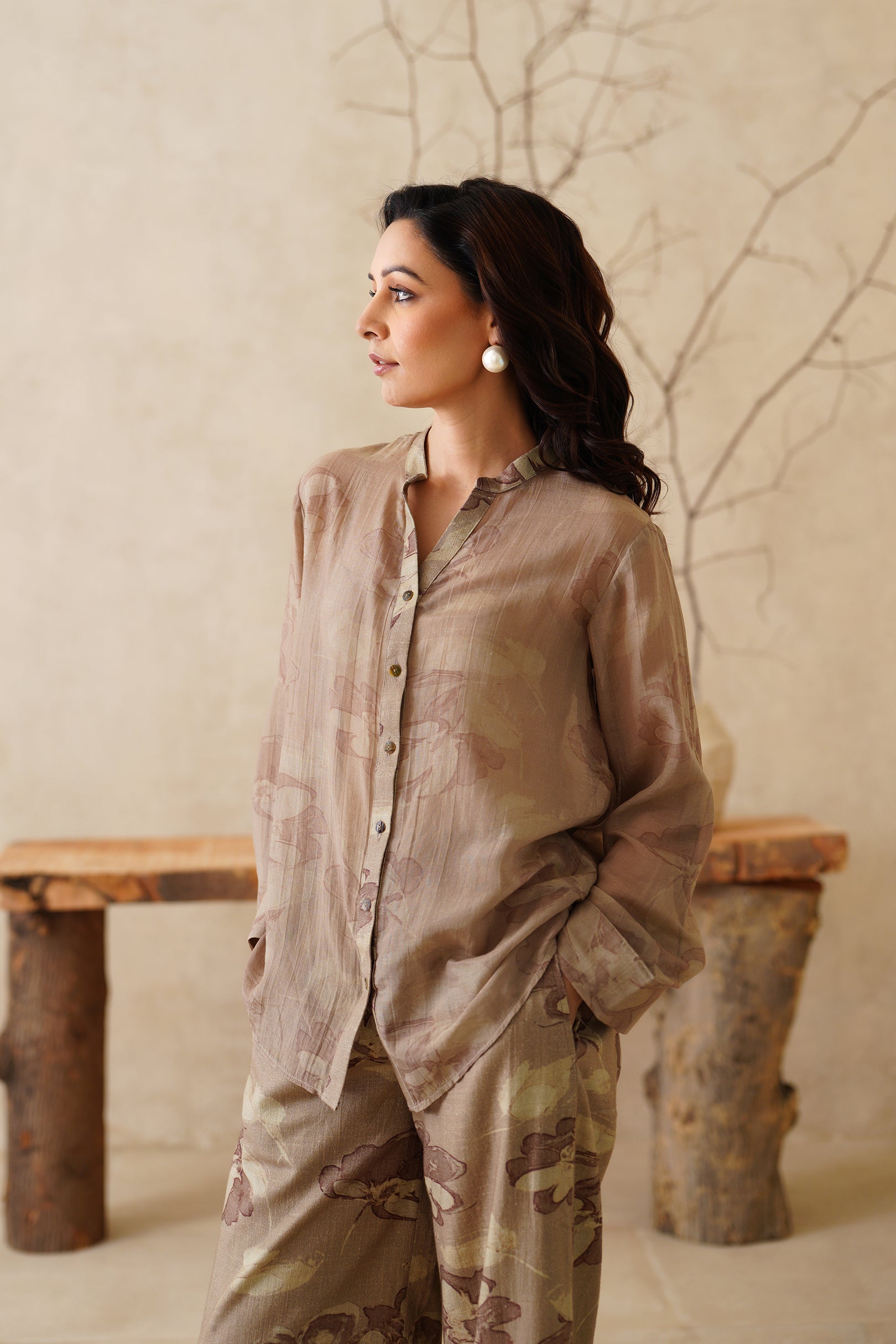 Zehen Mul Chanderi Printed Matching Set - Neetika Chopra