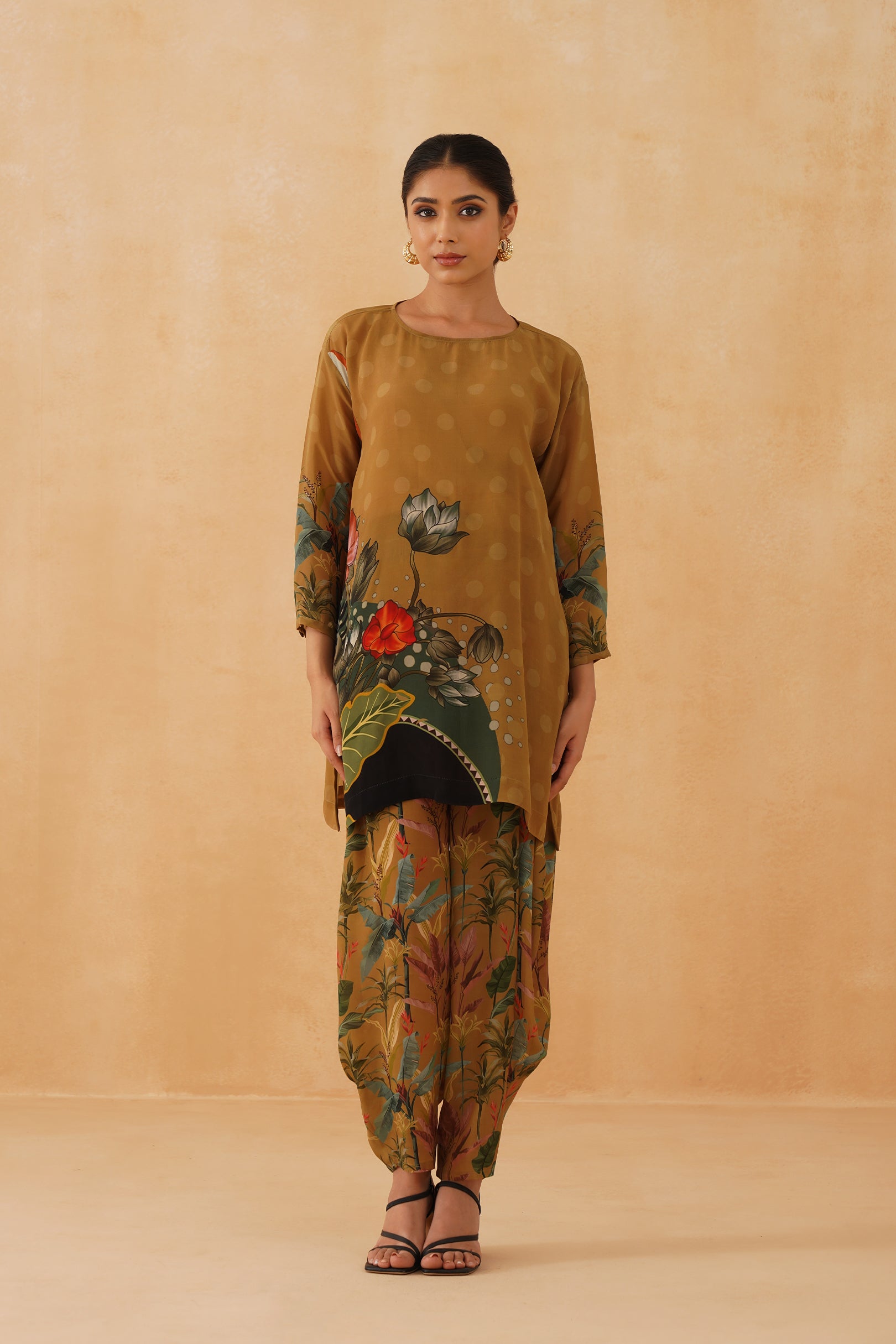 Zinia Linen Crepe Matching Set - Neetika Chopra