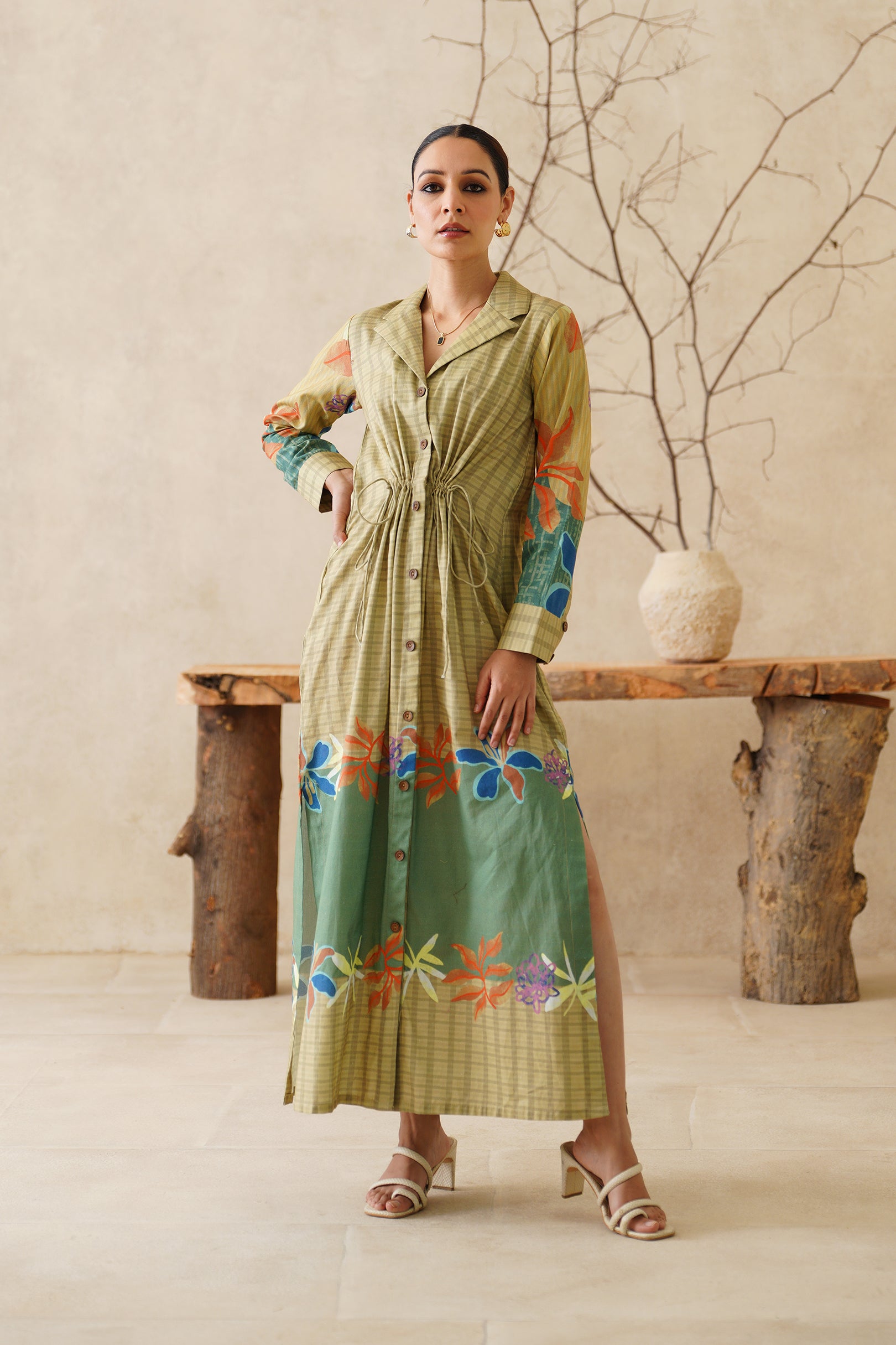 Parizad Cotton Flex Printed Dress - Neetika Chopra