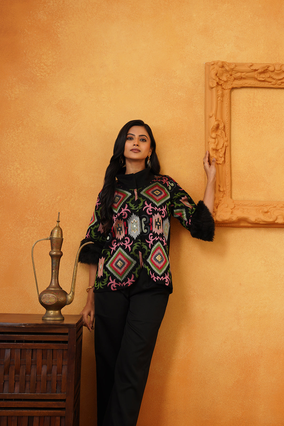 Arzoo Tweed Embroidered Jacket Set - Neetika Chopra