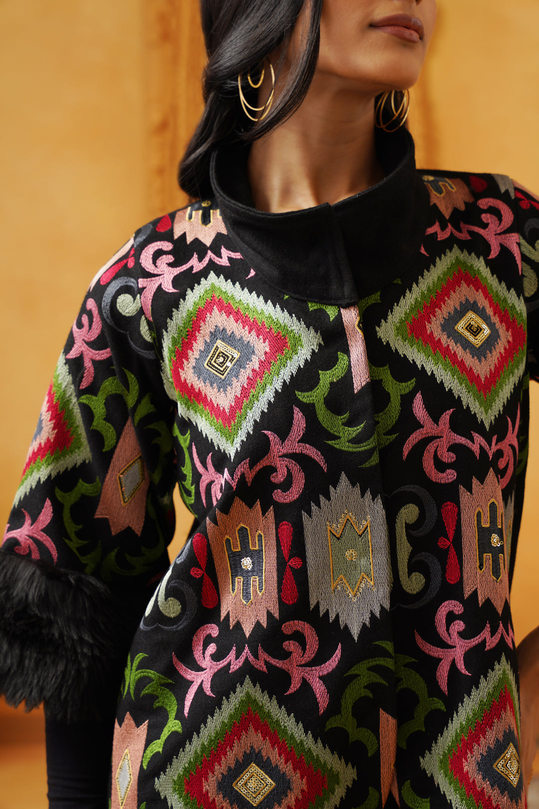 ARZOO TWEED EMBROIDERED ONLY JACKET - Neetika Chopra